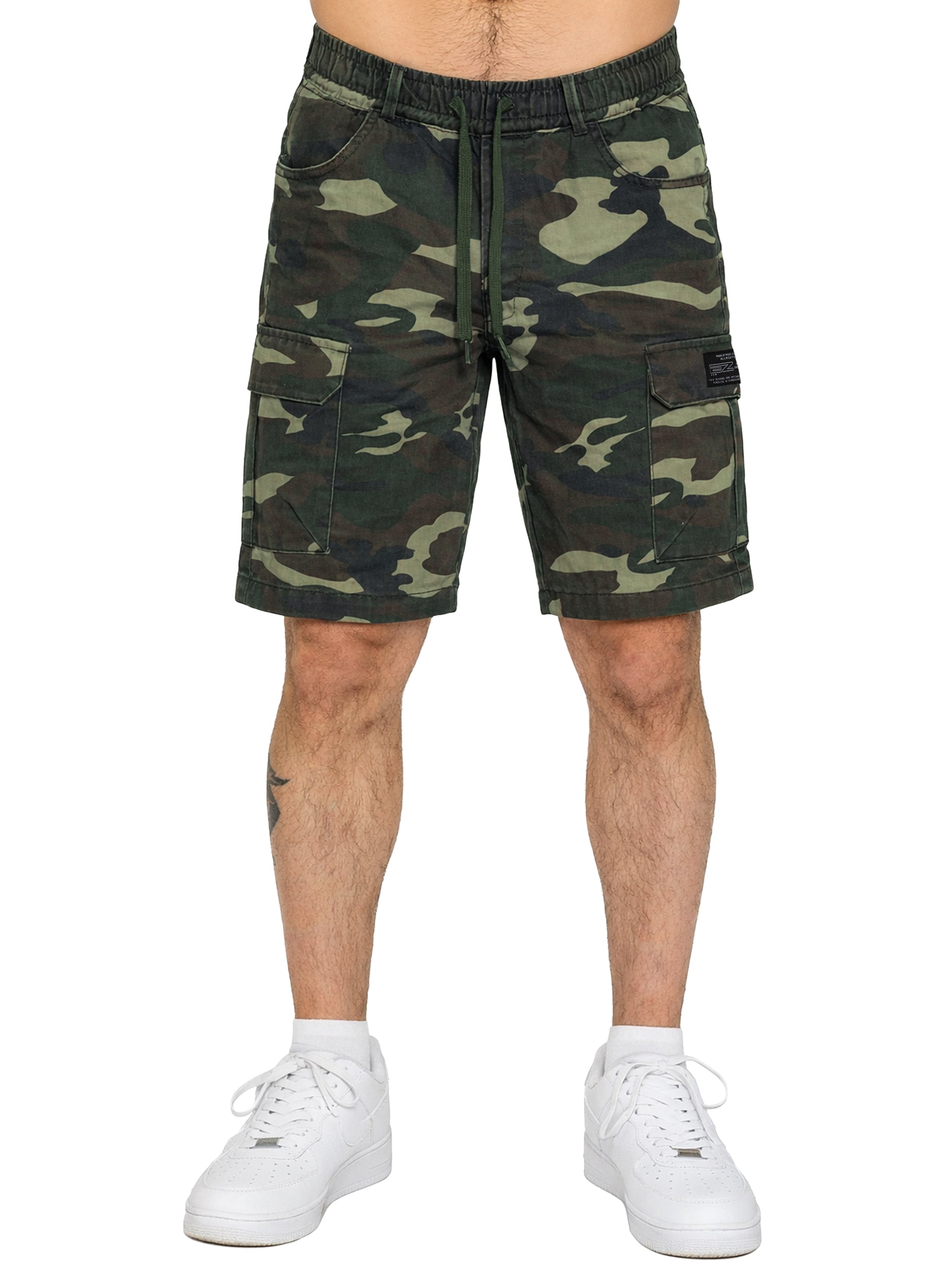 Enzo | Mens Camo Cargo Shorts