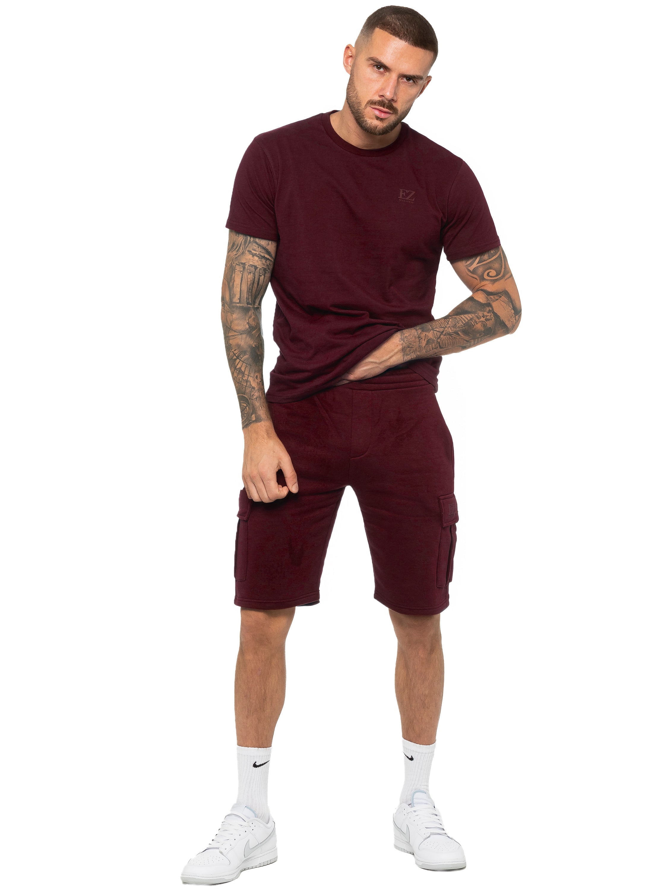 Enzo | Mens Cargo Fleece Shorts