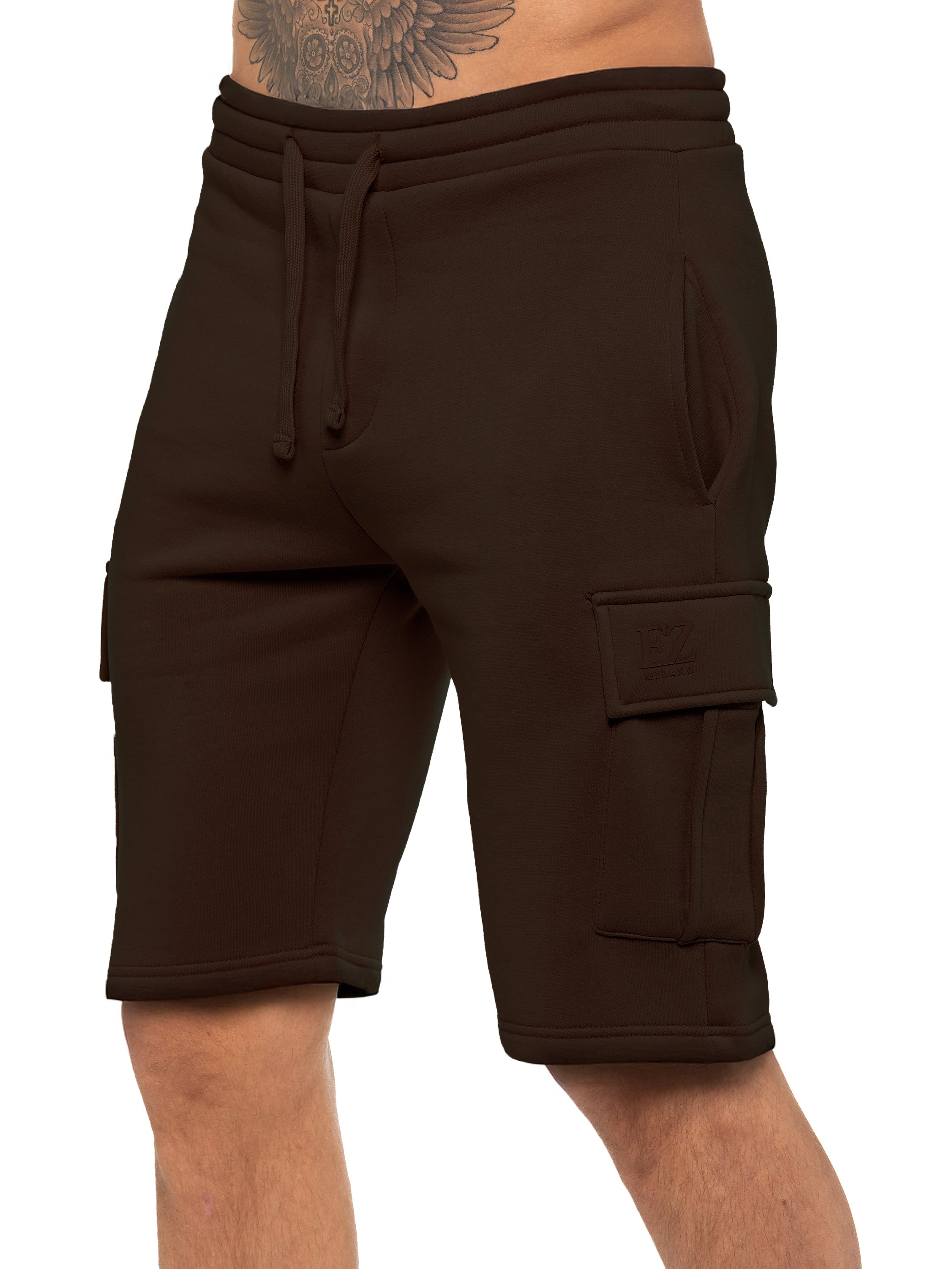 Enzo | Mens Cargo Fleece Shorts