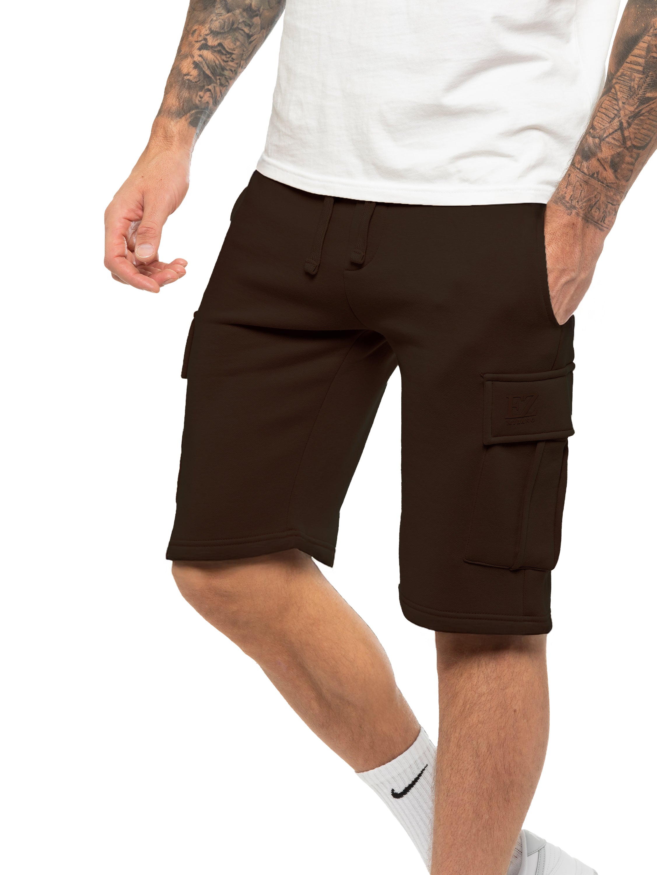 Enzo | Mens Cargo Fleece Shorts