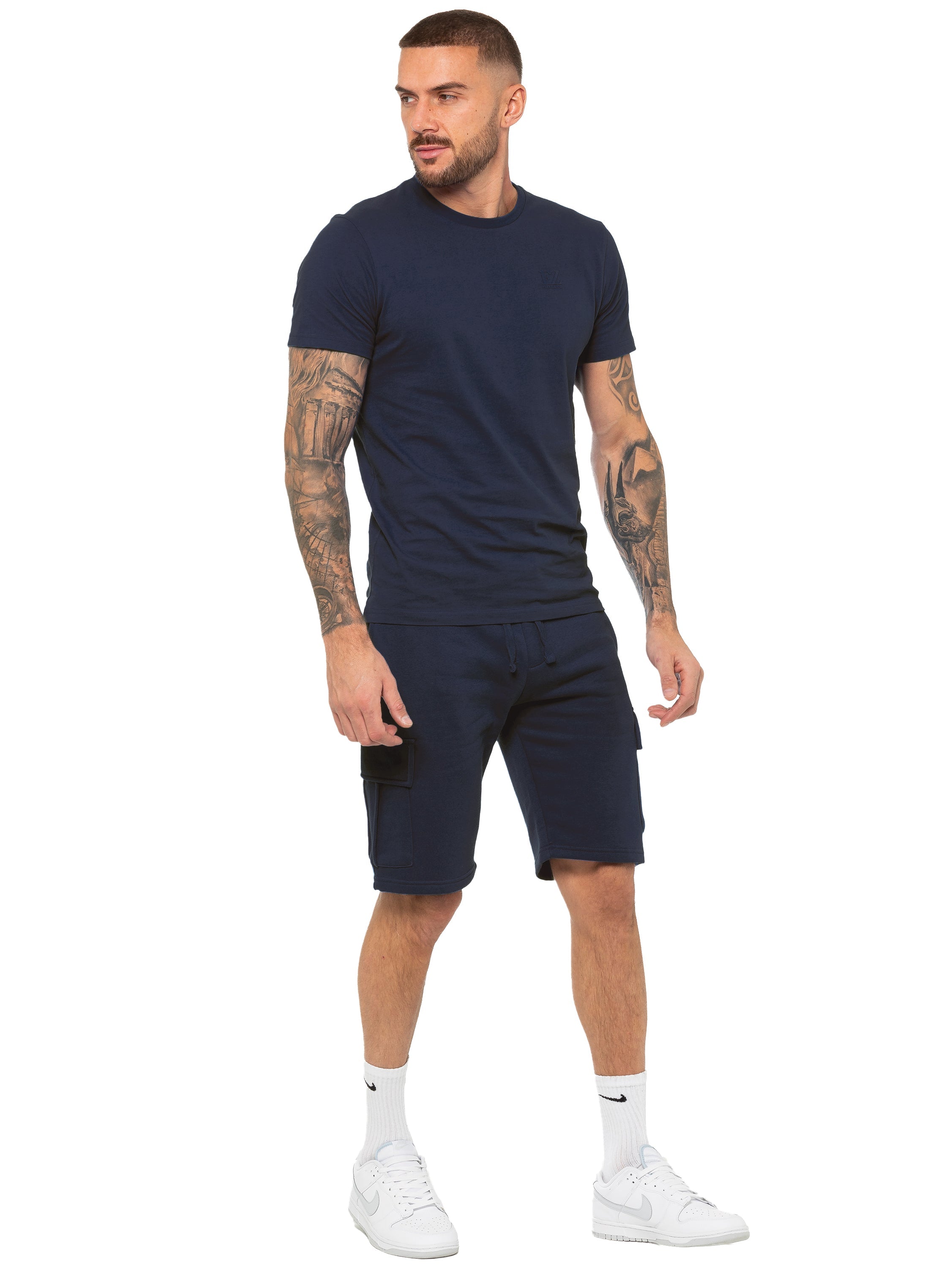 Enzo | Mens Cargo Fleece Shorts