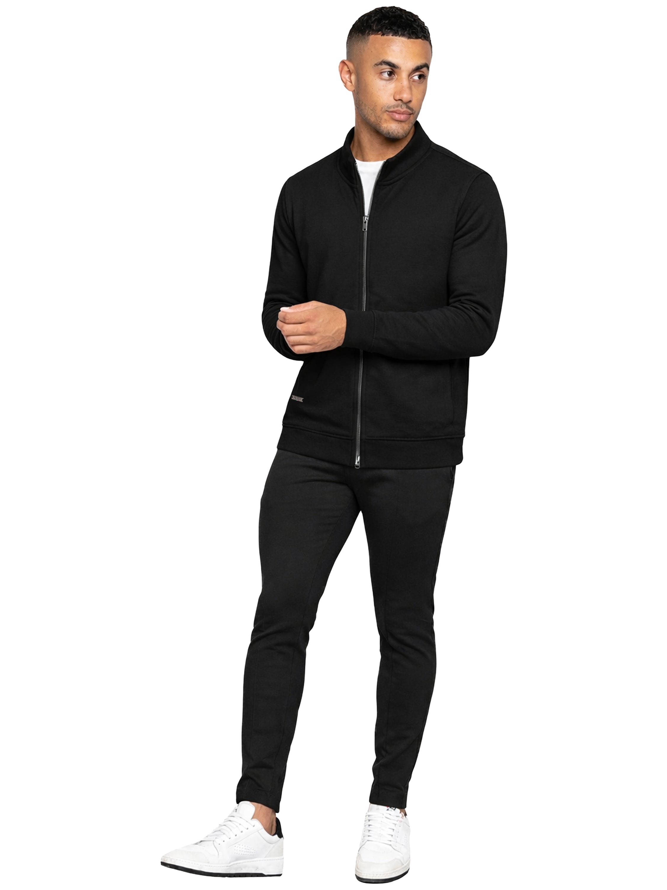 Enzo | Mens Funnel Neck Zip Sweatshirt