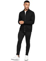 Enzo | Mens Funnel Neck Zip Sweatshirt
