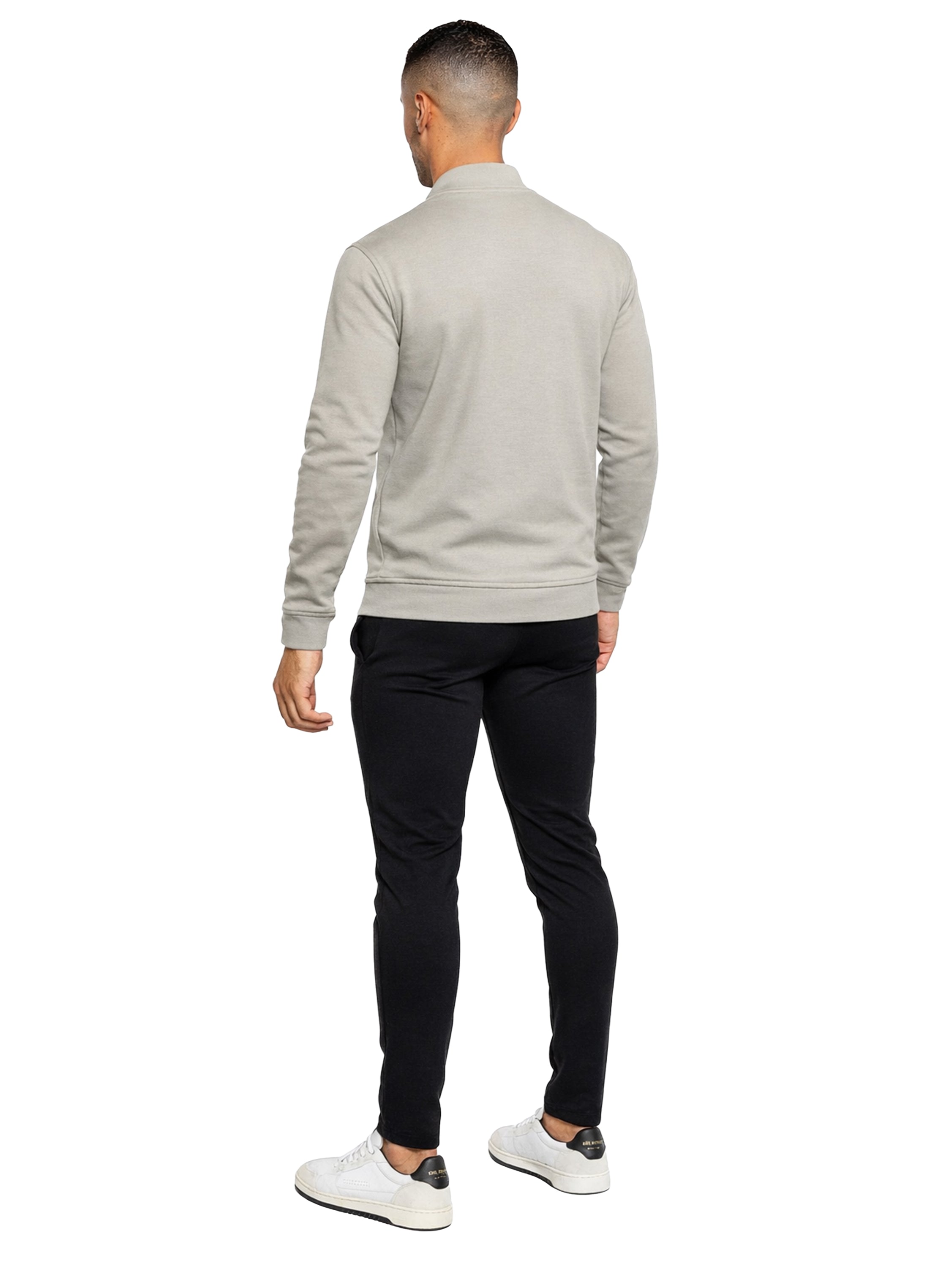 Enzo | Mens Funnel Neck Zip Sweatshirt