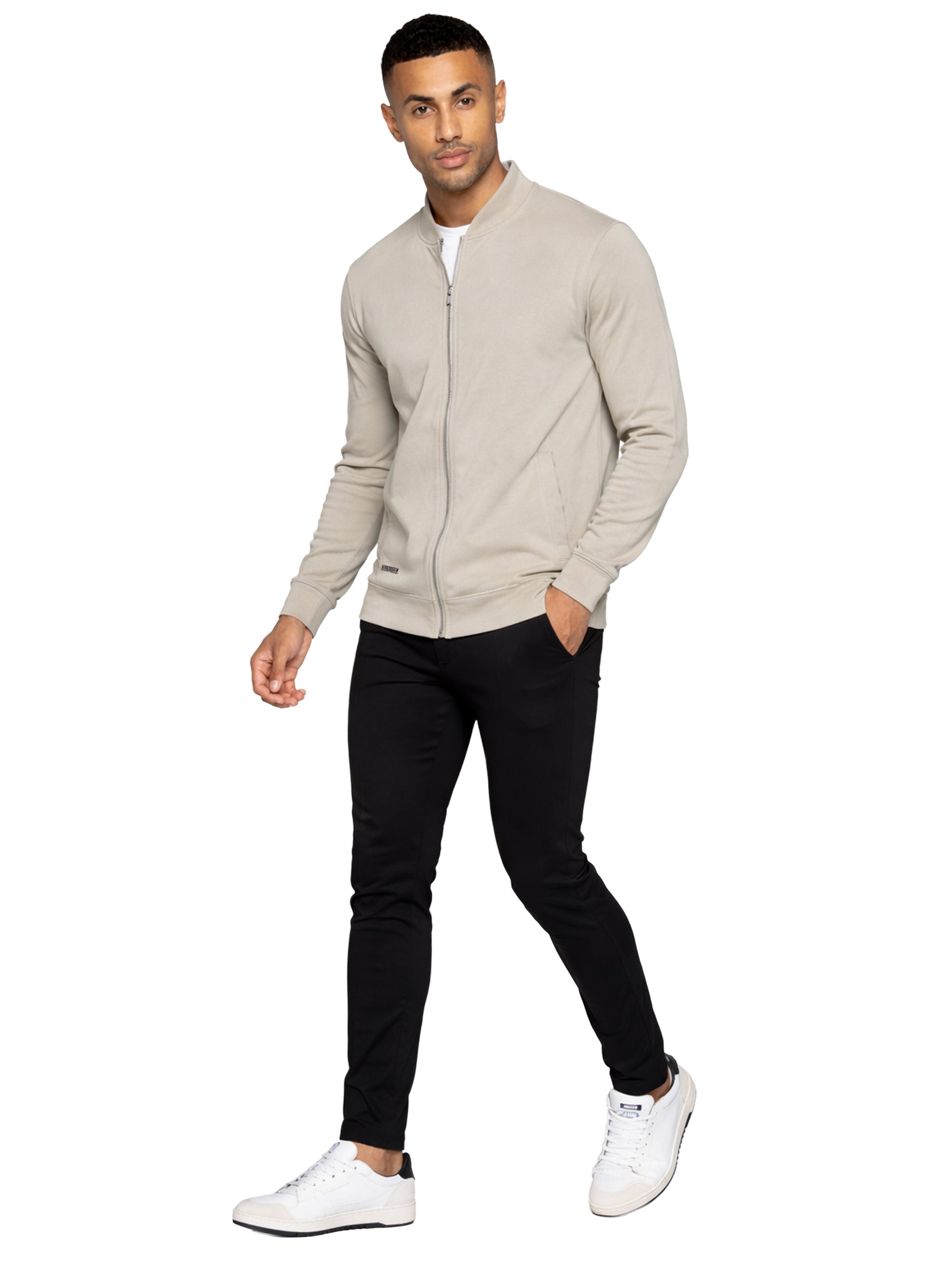 Enzo | Mens Funnel Neck Zip Sweatshirt