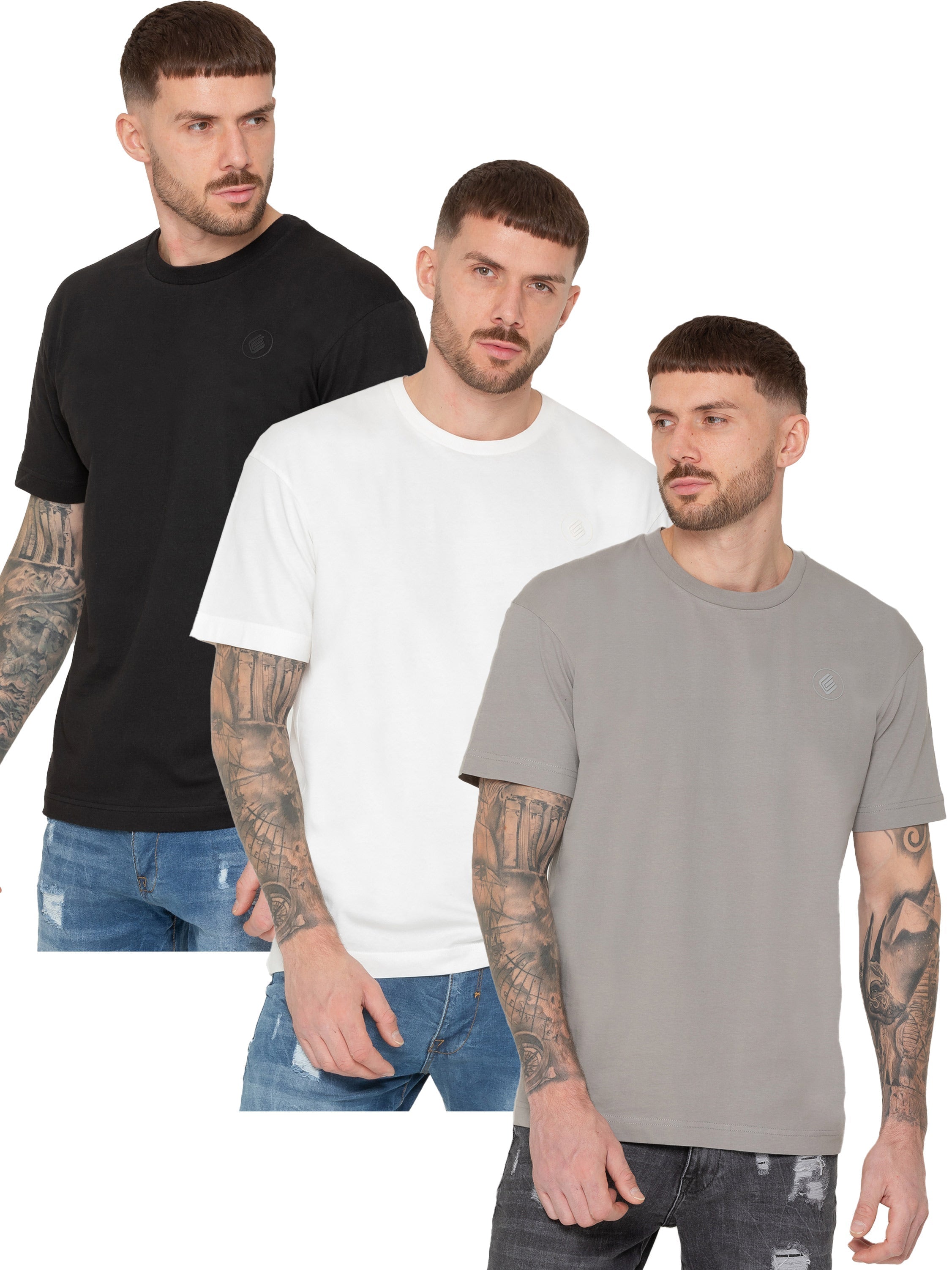 Enzo | Oversized Crew Neck T-Shirt 3 Pack