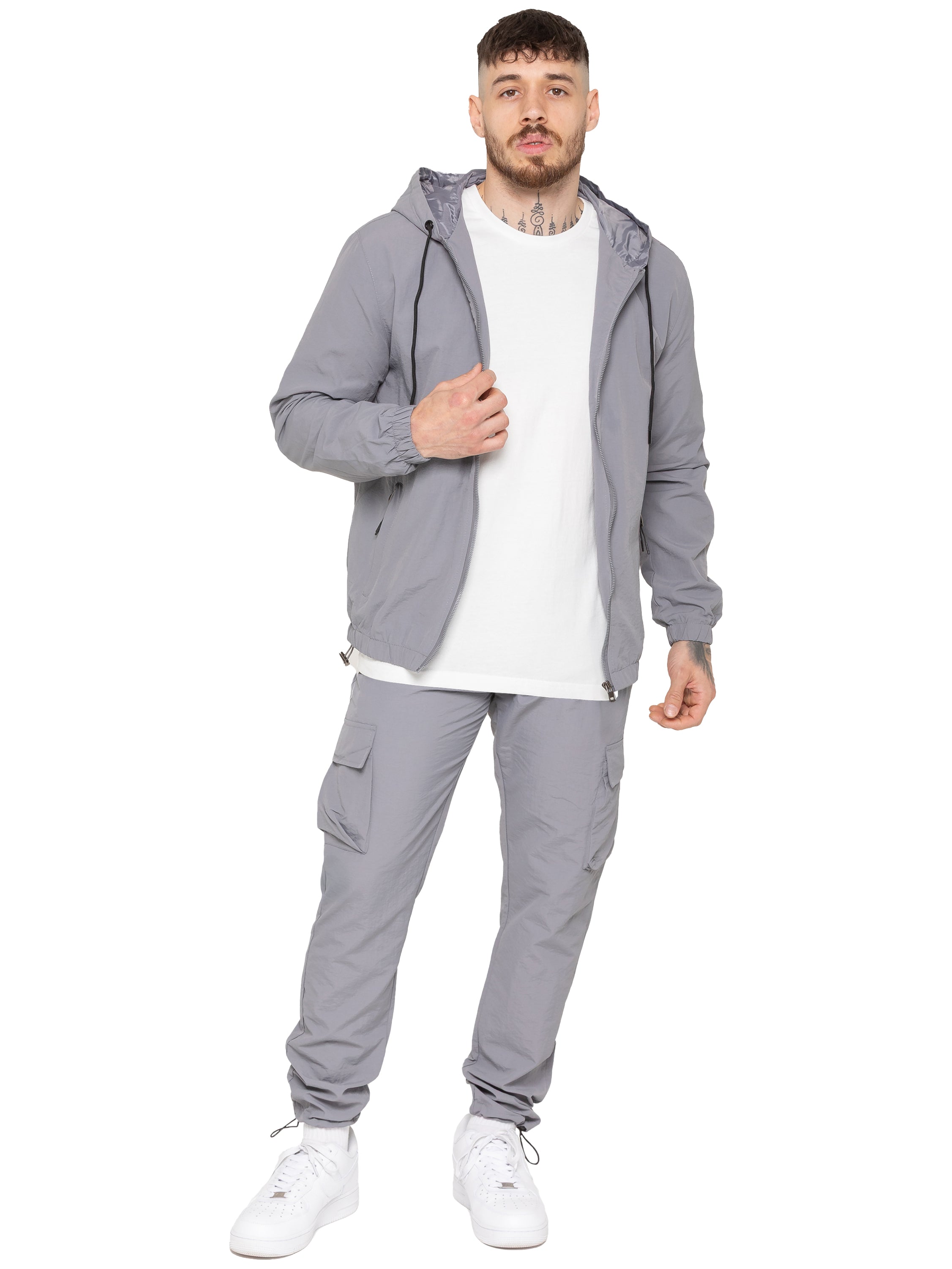 Enzo Milano | Mens Windbreaker and Cargo Pants Set