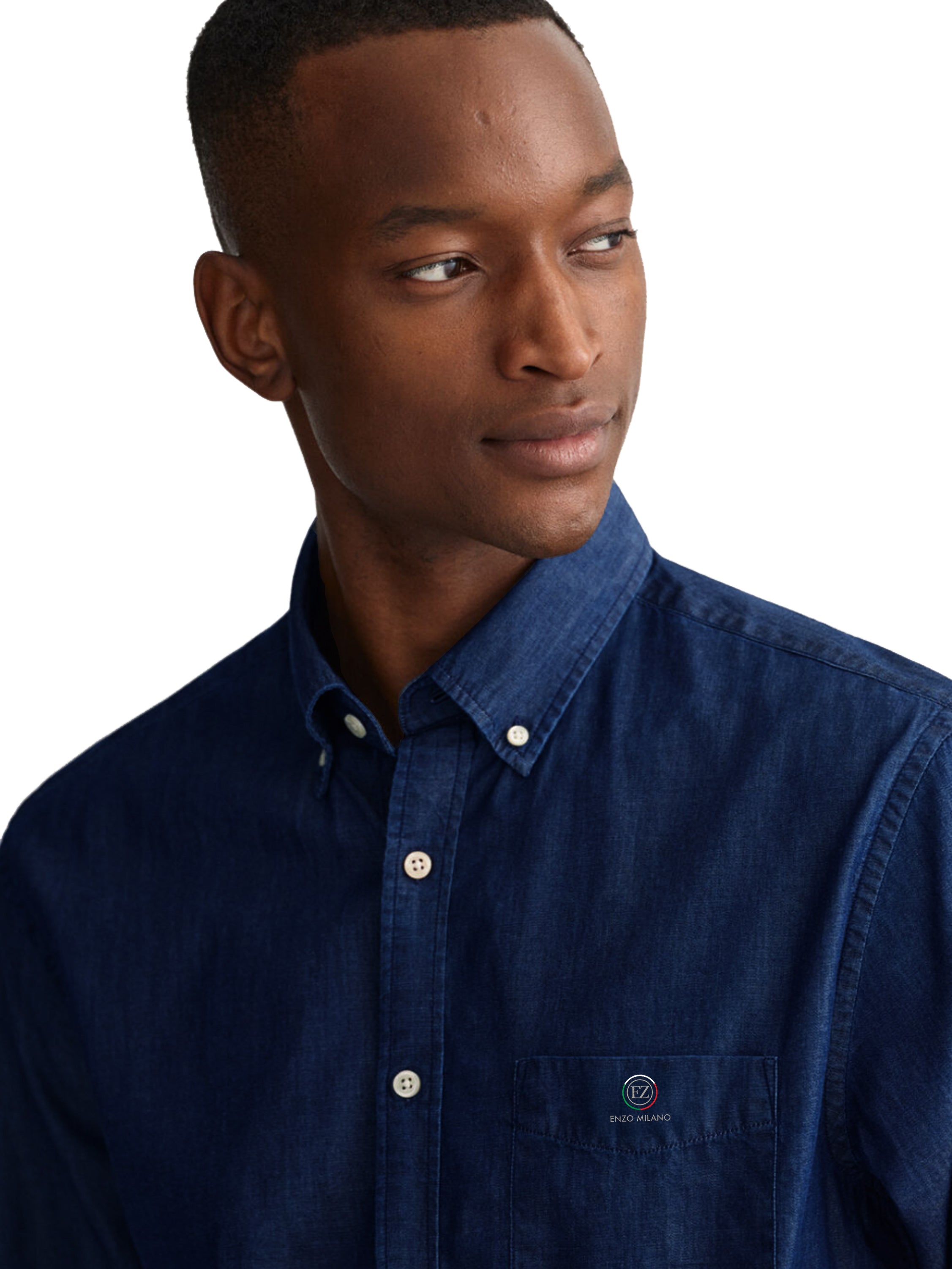 Enzo | Mens Regular Fit Denim Shirt 2 Pack