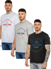 Kruze | Mens Printed T-Shirt 3 Pack