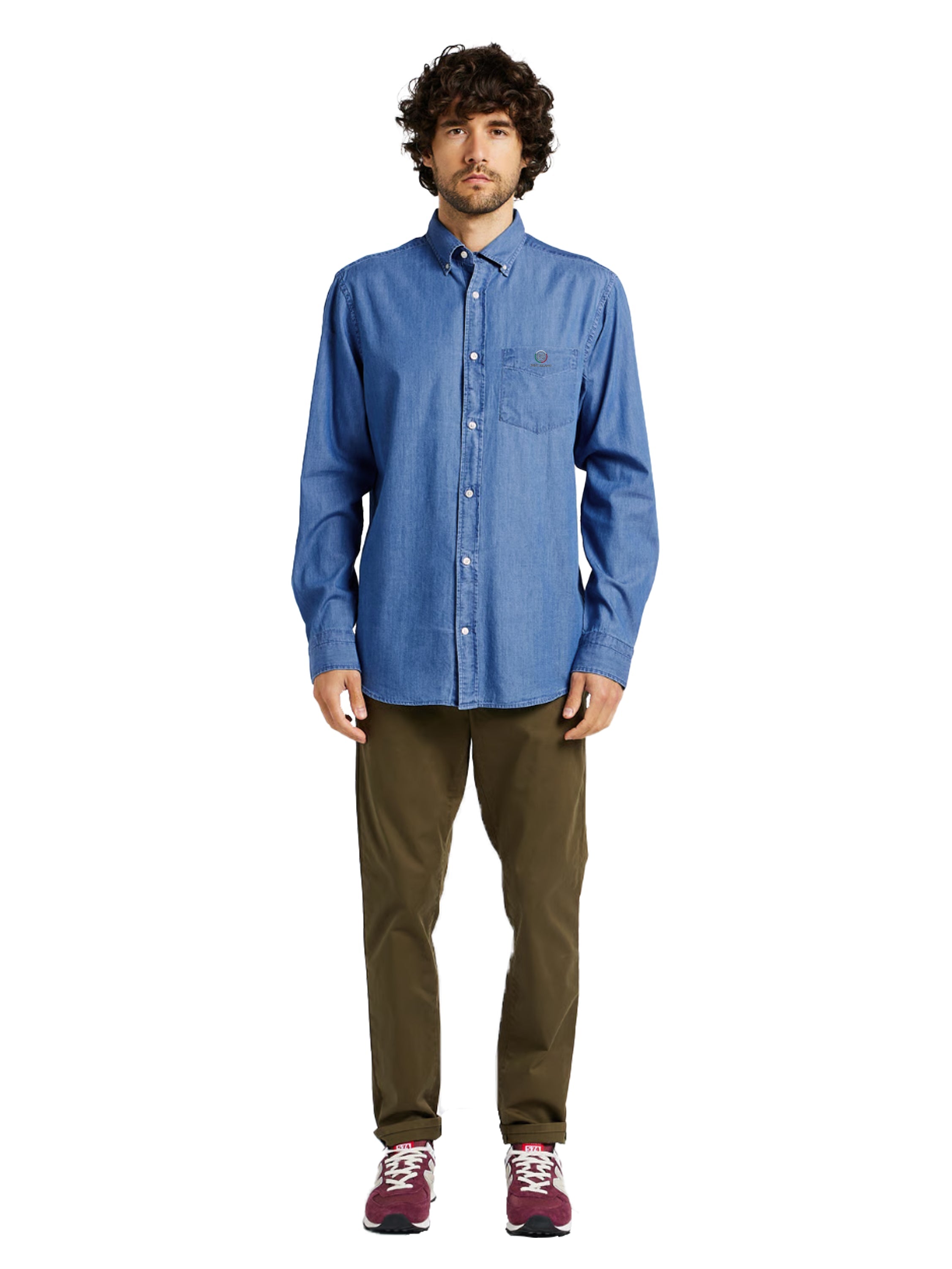 Enzo | Mens Regular Fit Denim Shirt 2 Pack