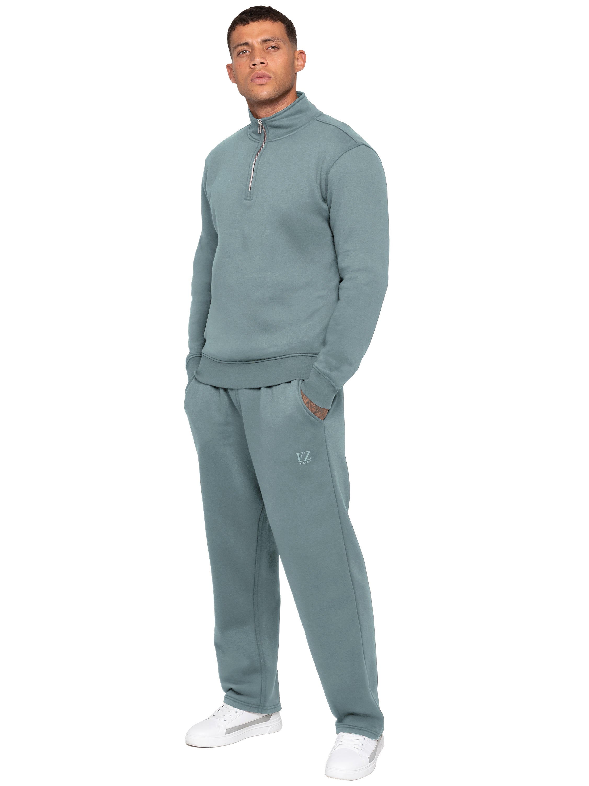 Enzo Milano | Men's Half Zip Sweatshirt Tracksuit