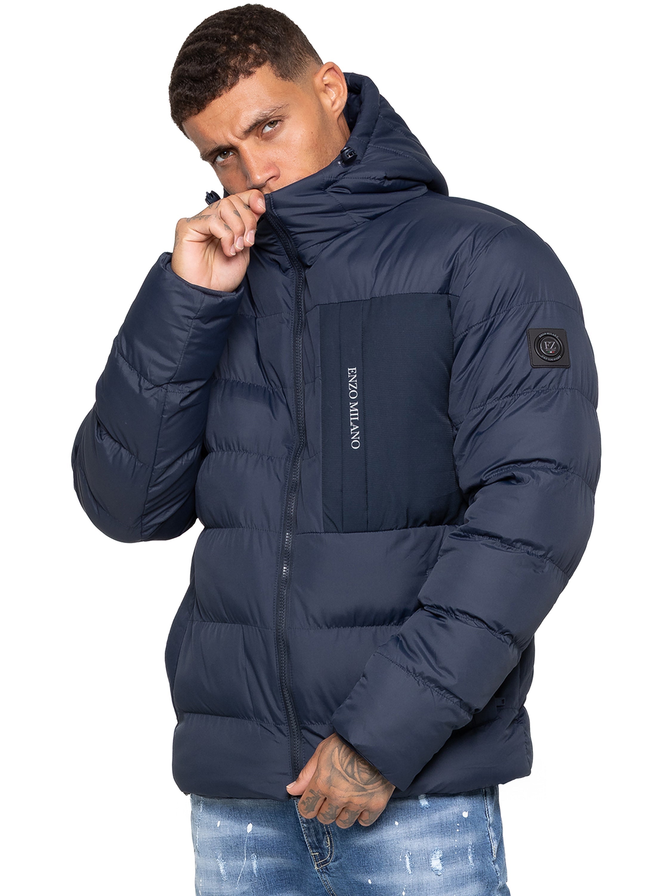 Enzo Milano | Mens Hooded Puffer Jacket