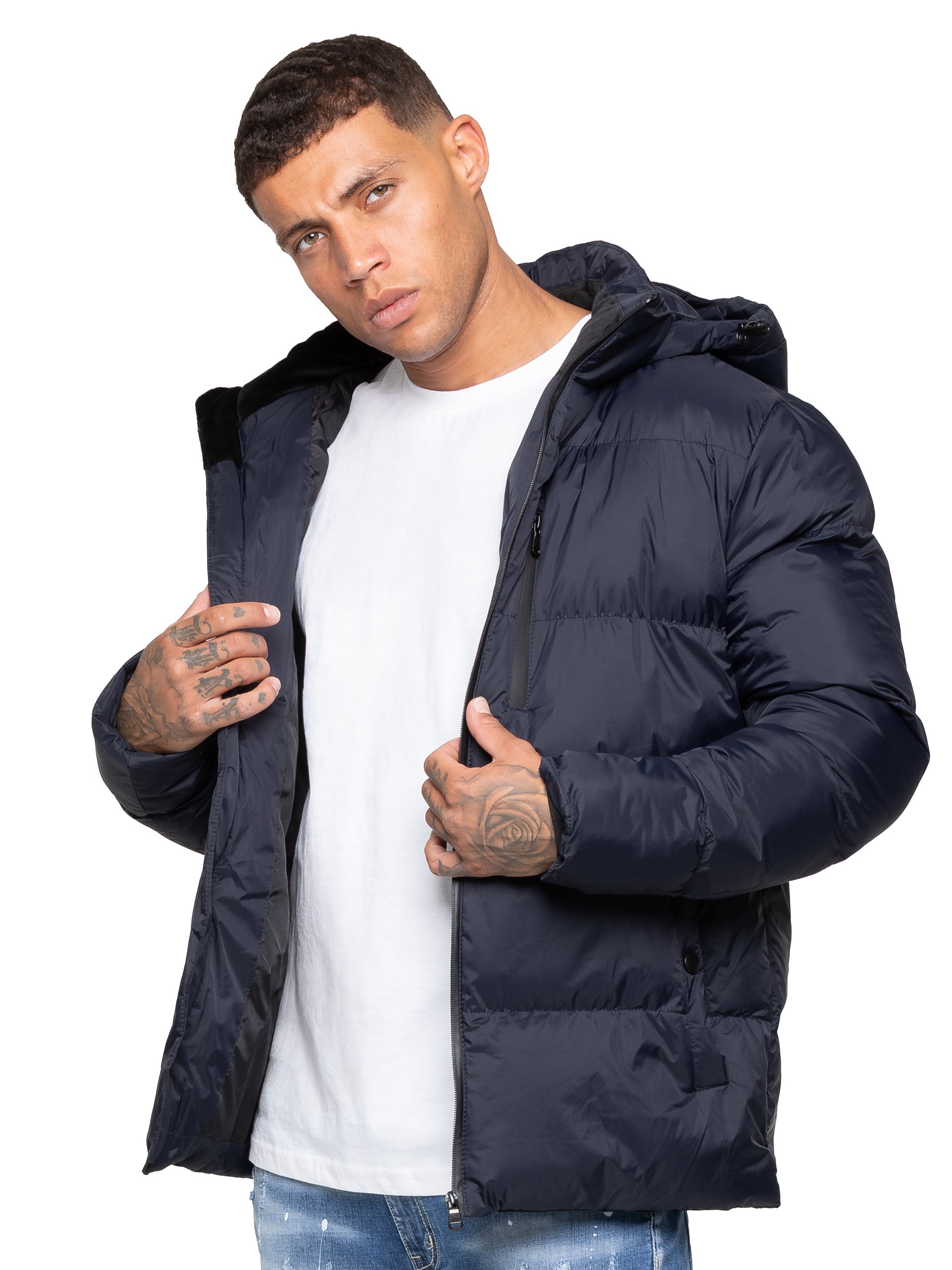 Kruze | Mens Hooded Puffer Jacket