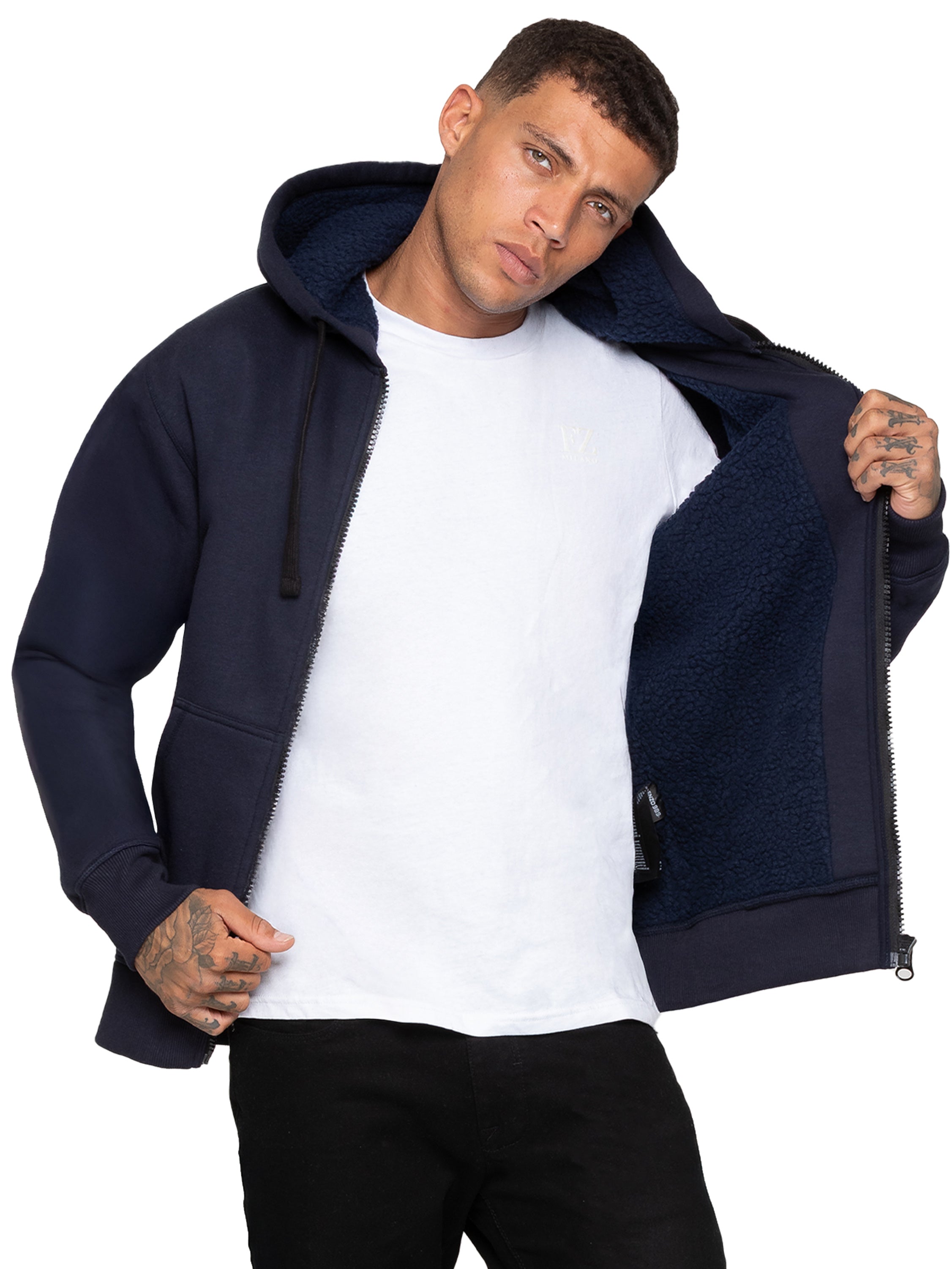 Enzo | Men's Borg Lined Hoodie