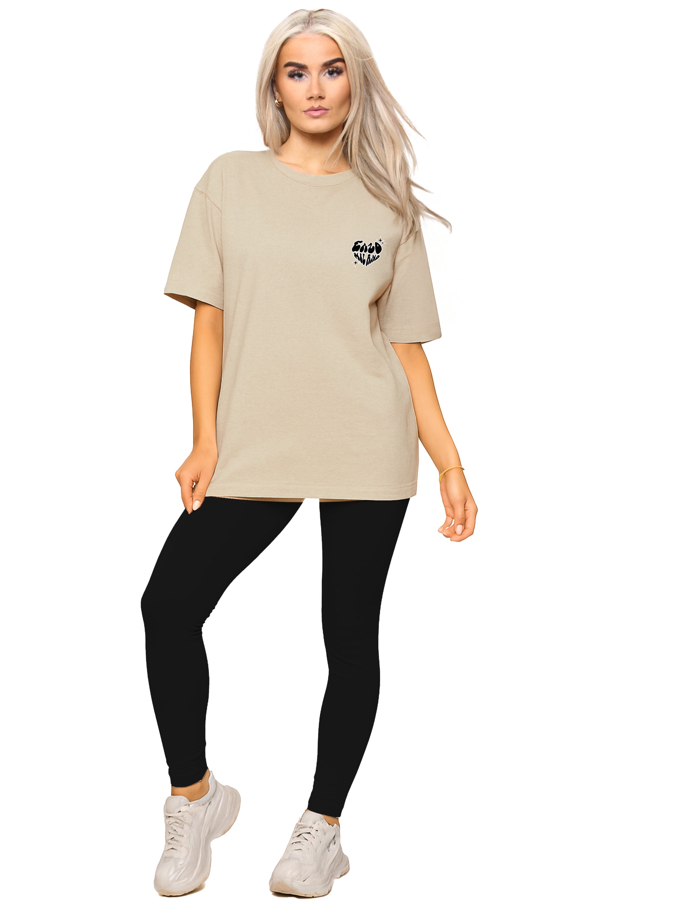 Womens Oversized Graphic Gym T-Shirt