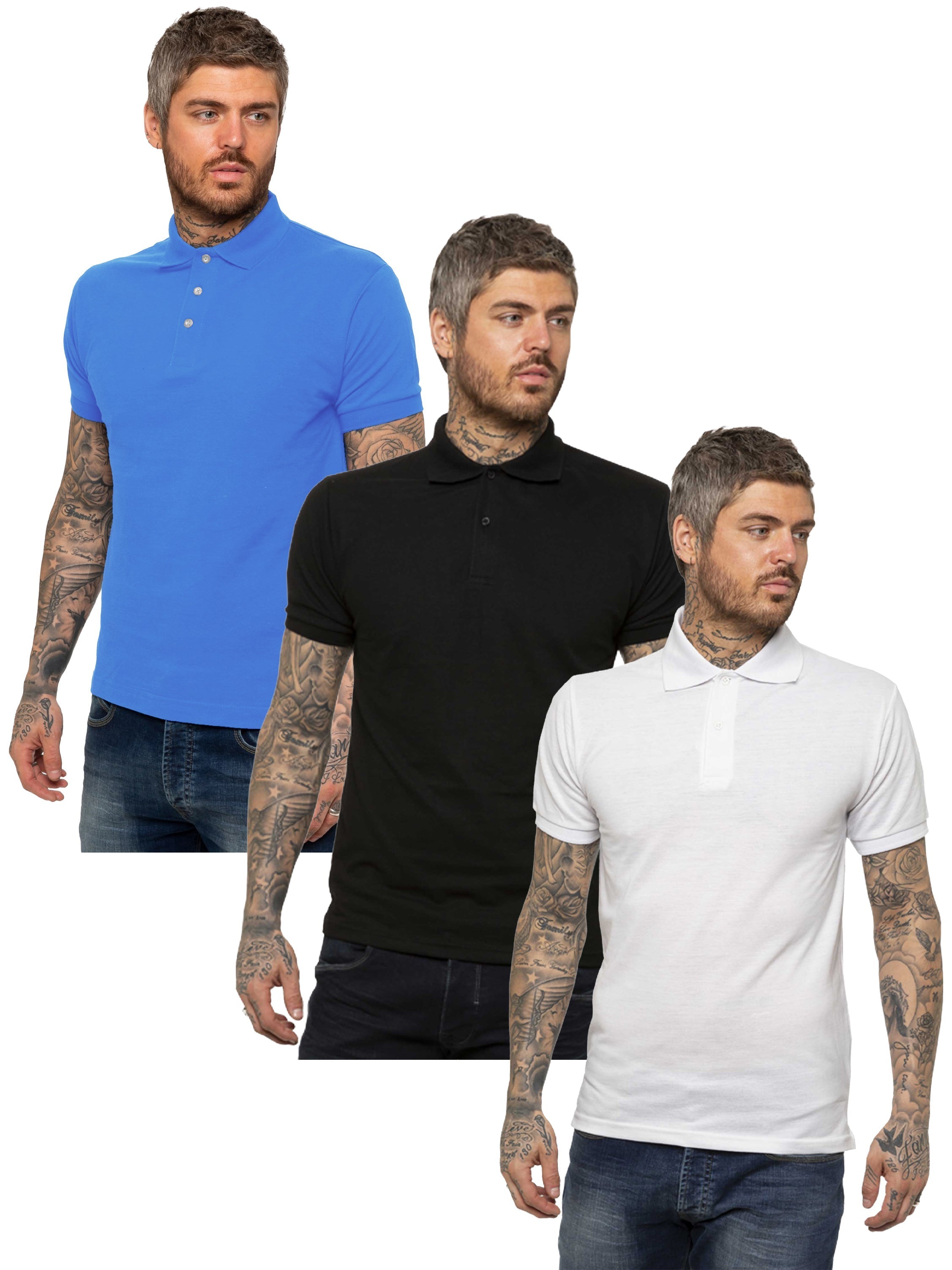 Kruze | Mens Polo T-Shirts (3 Pack)