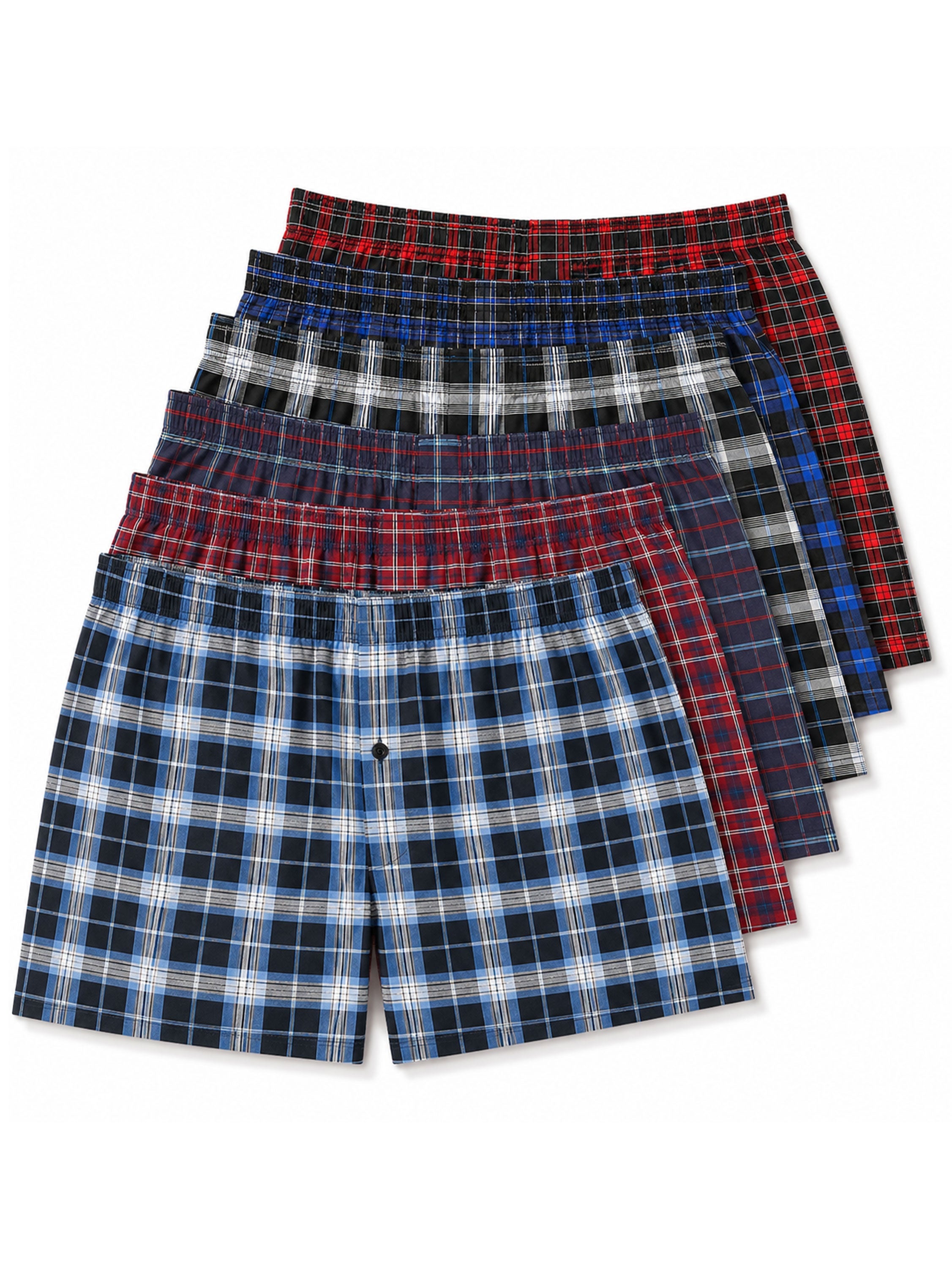 Kruze | Mens Woven Boxers Assorted 6 Pack