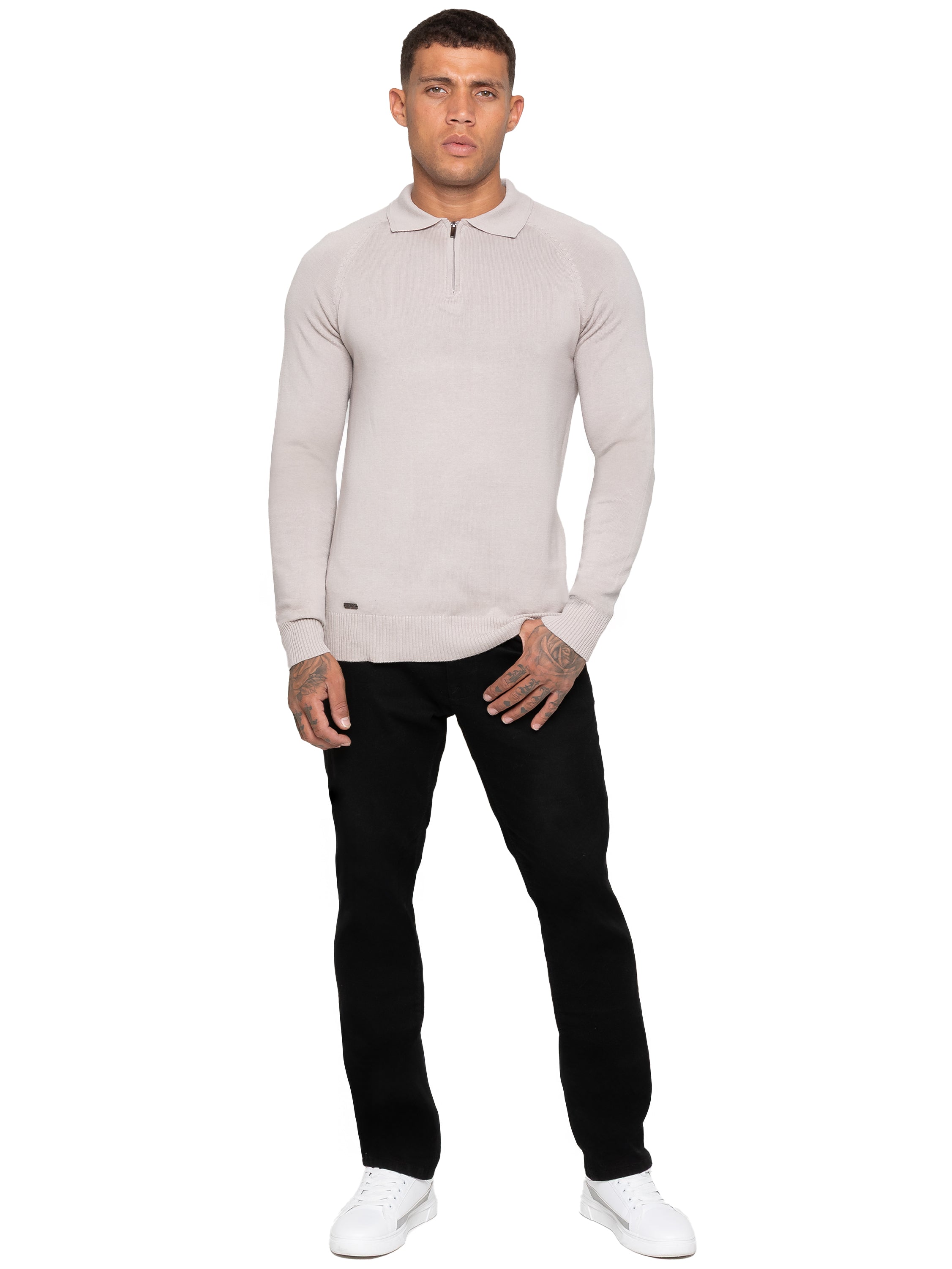 Enzo Milano | Mens Half Zip Polo Jumper