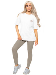 Womens Oversized Graphic Gym T-Shirt
