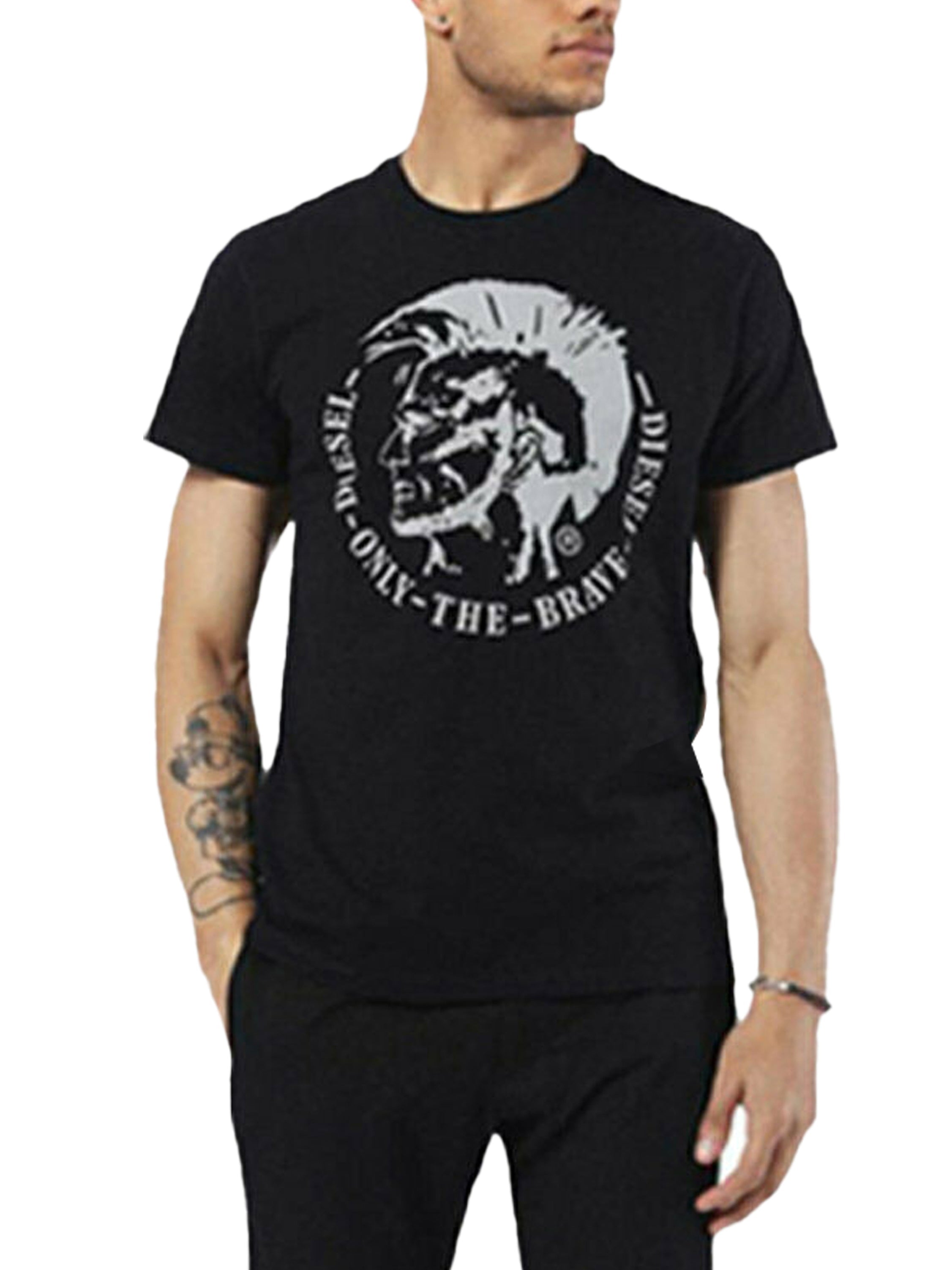 Mens Diesel Brave Casual Short Sleeve Cotton Crew Neck T-Shirt