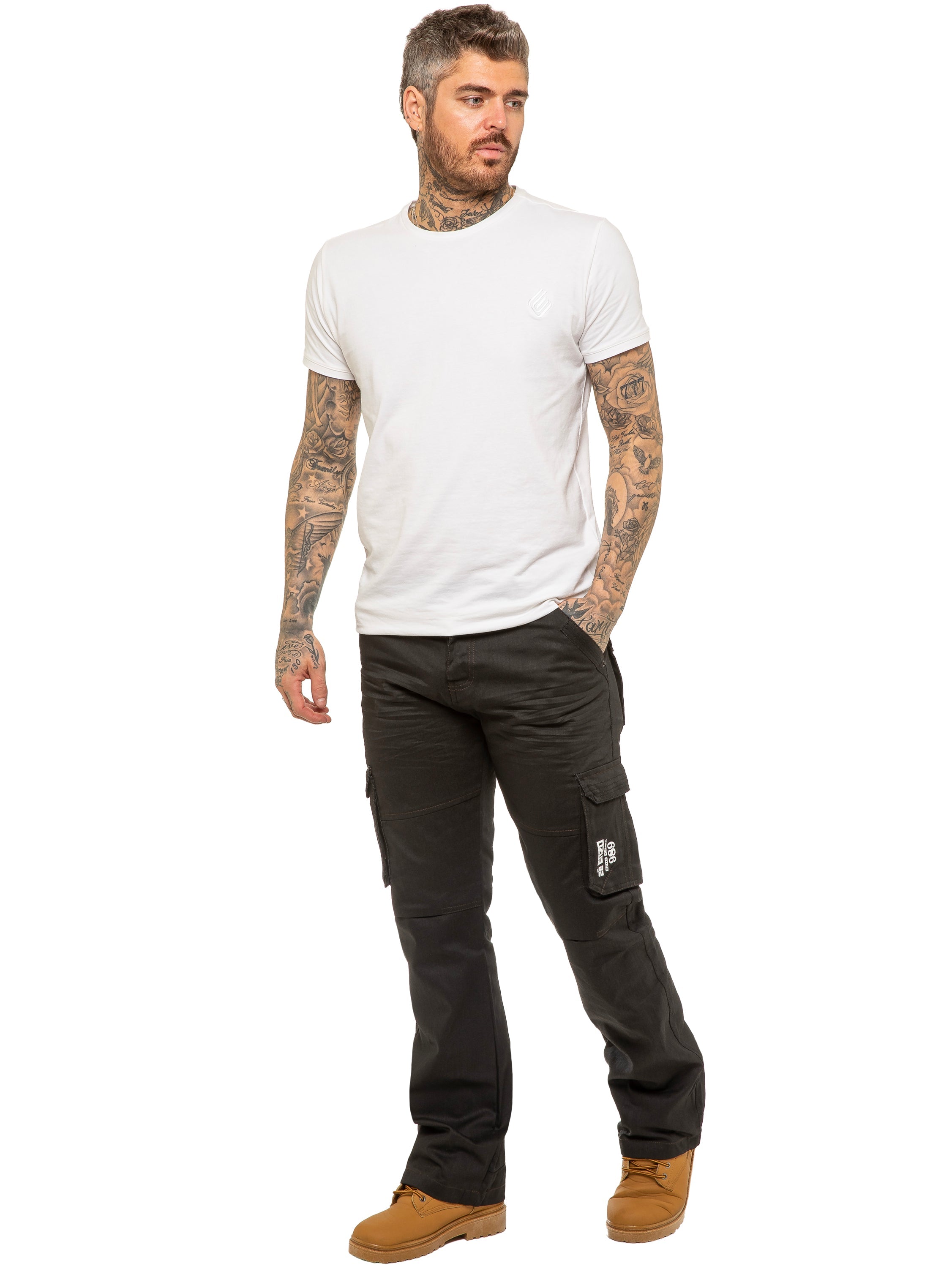 Enzo | Mens Combat Denim Jeans Designer Menswear