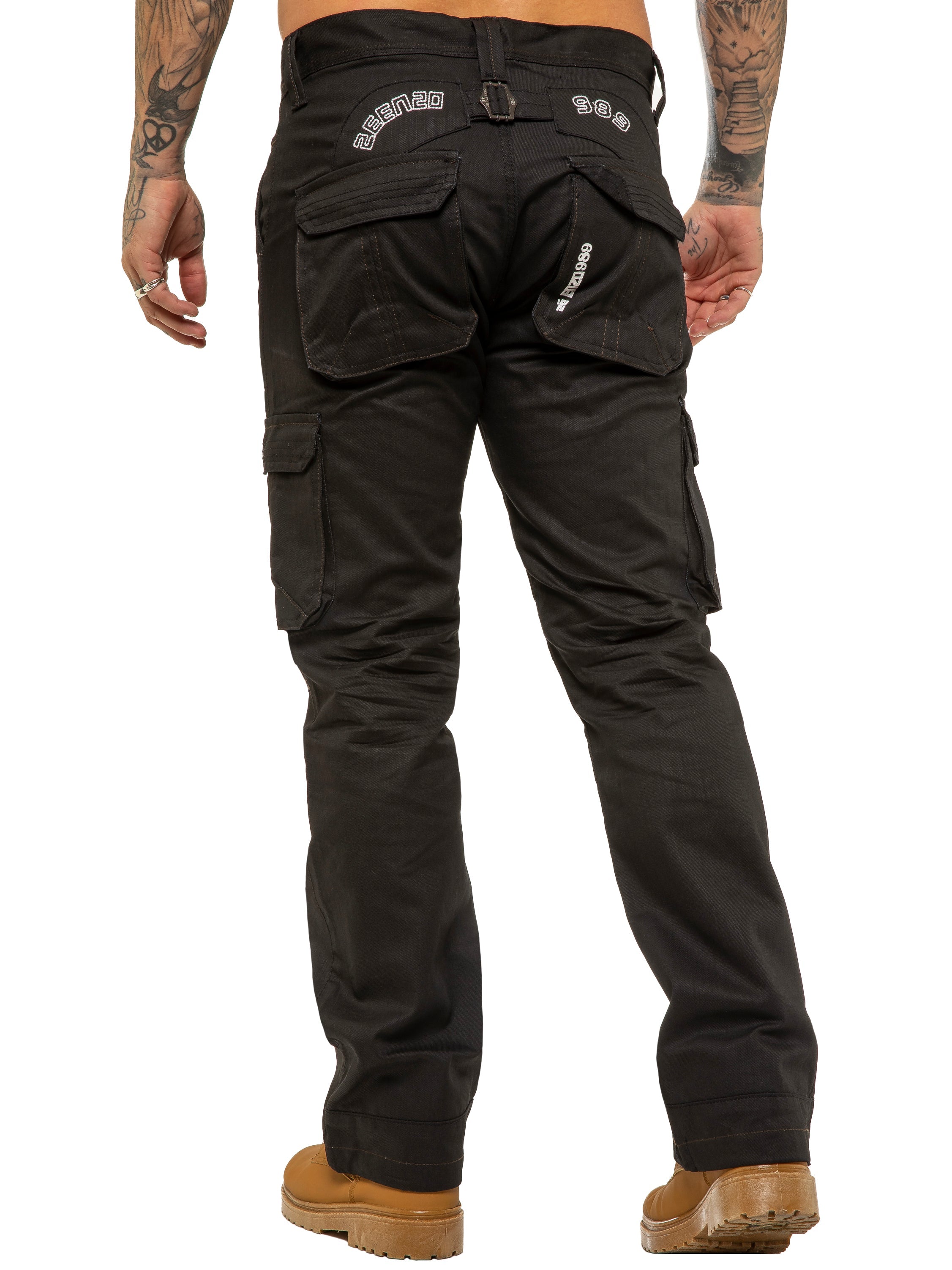 Enzo | Mens Combat Denim Jeans Designer Menswear