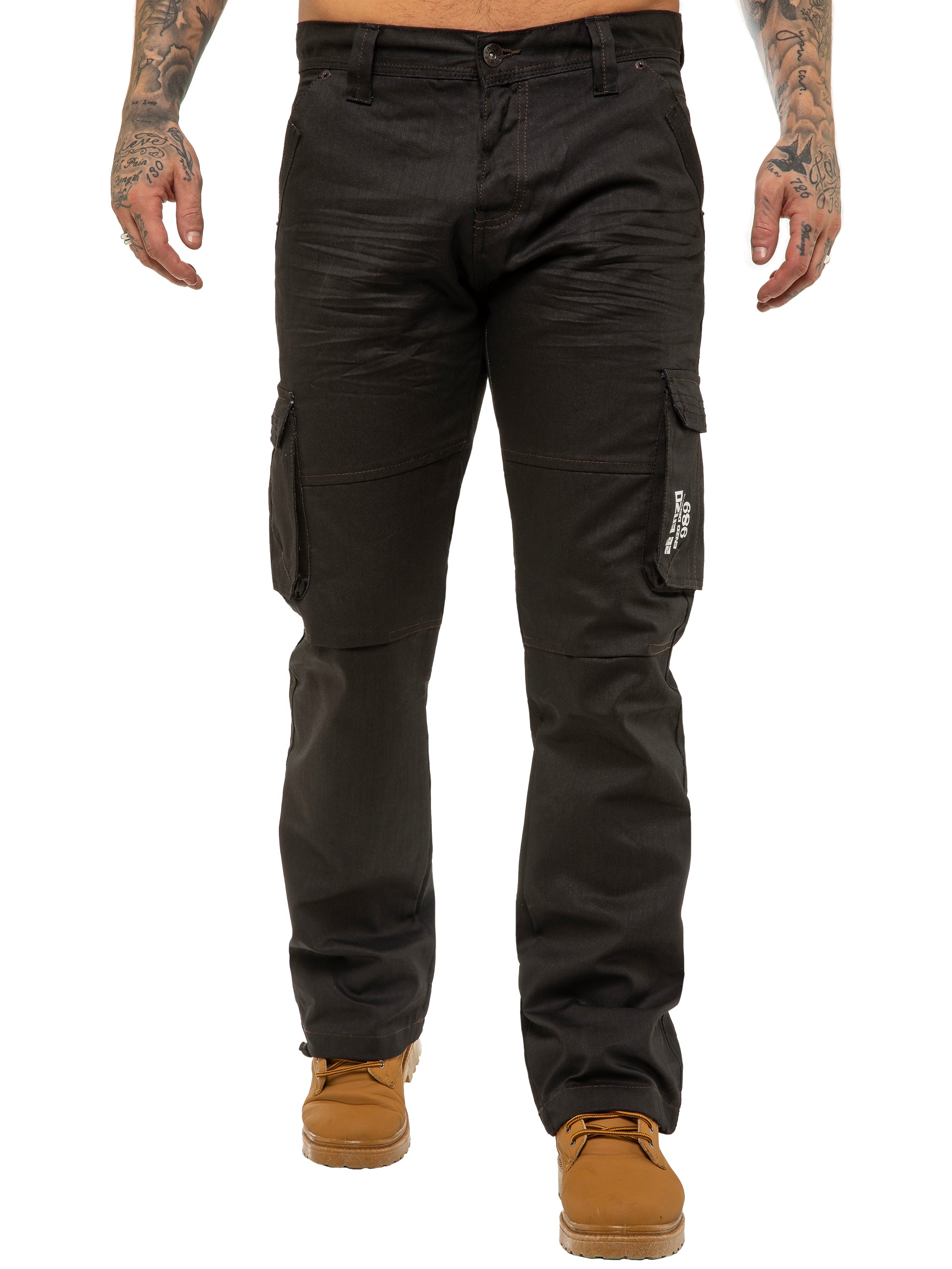 Enzo | Mens Combat Denim Jeans Designer Menswear