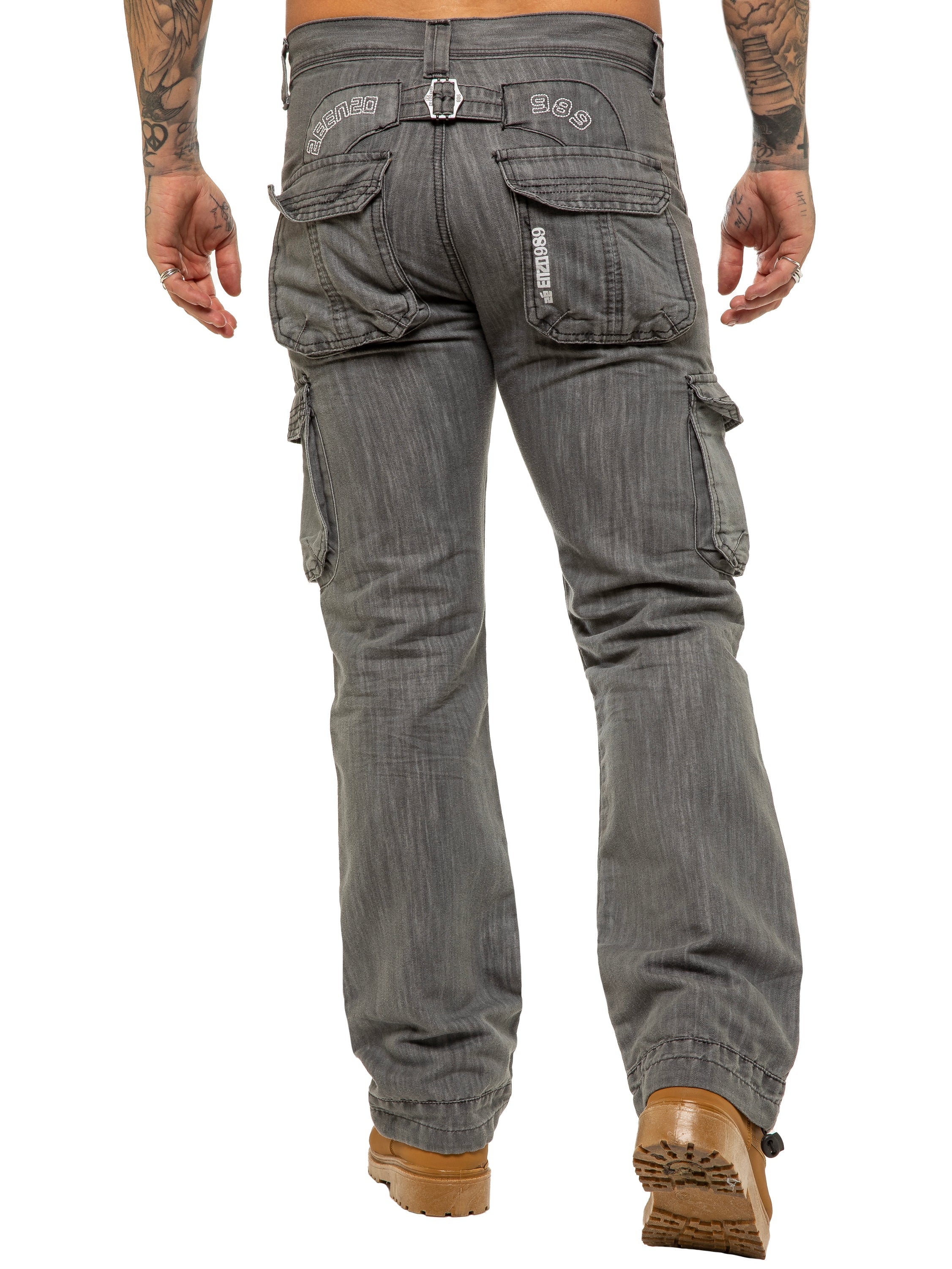 Enzo | Mens Combat Denim Jeans Designer Menswear