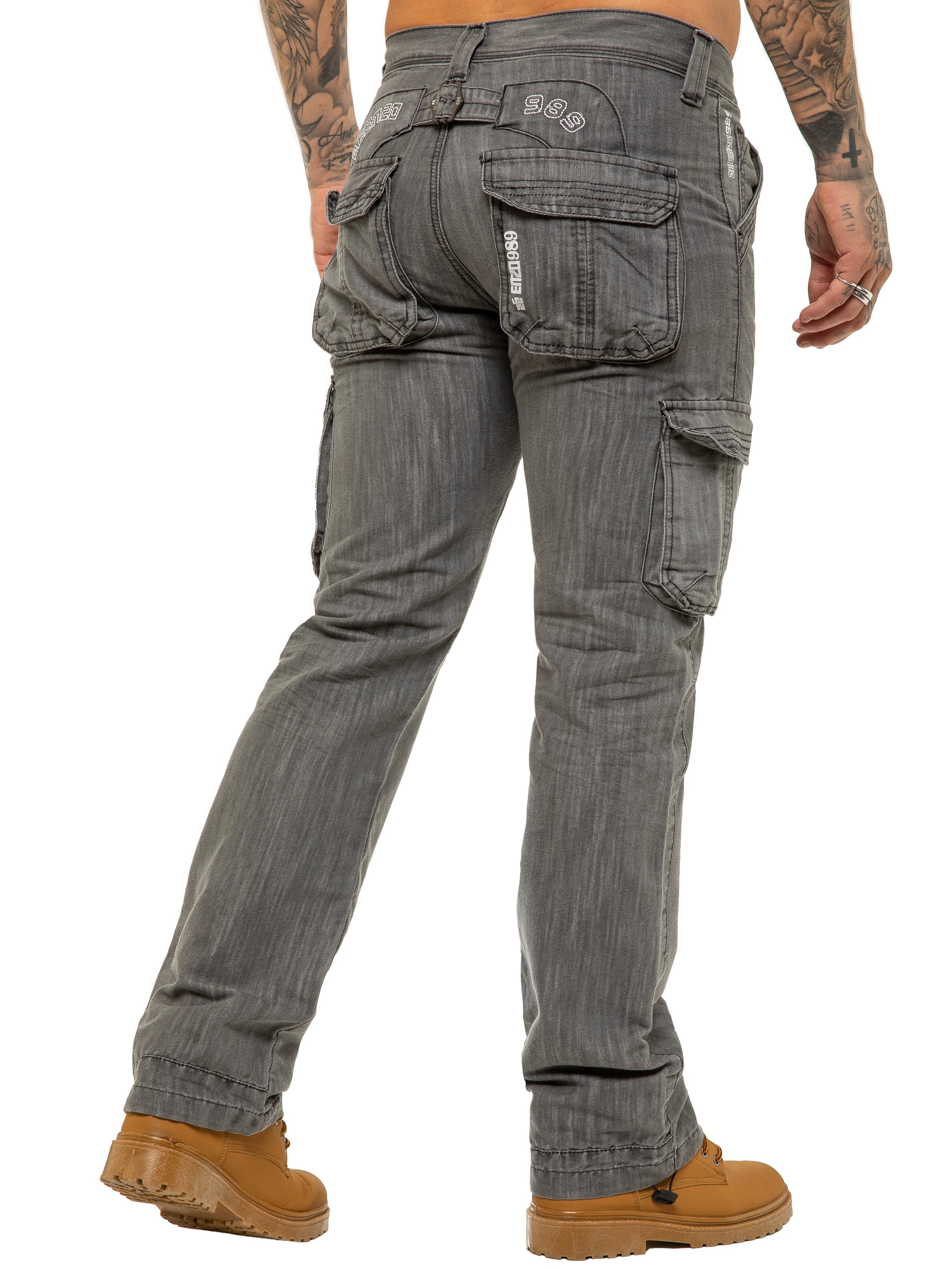 Enzo | Mens Combat Denim Jeans Designer Menswear