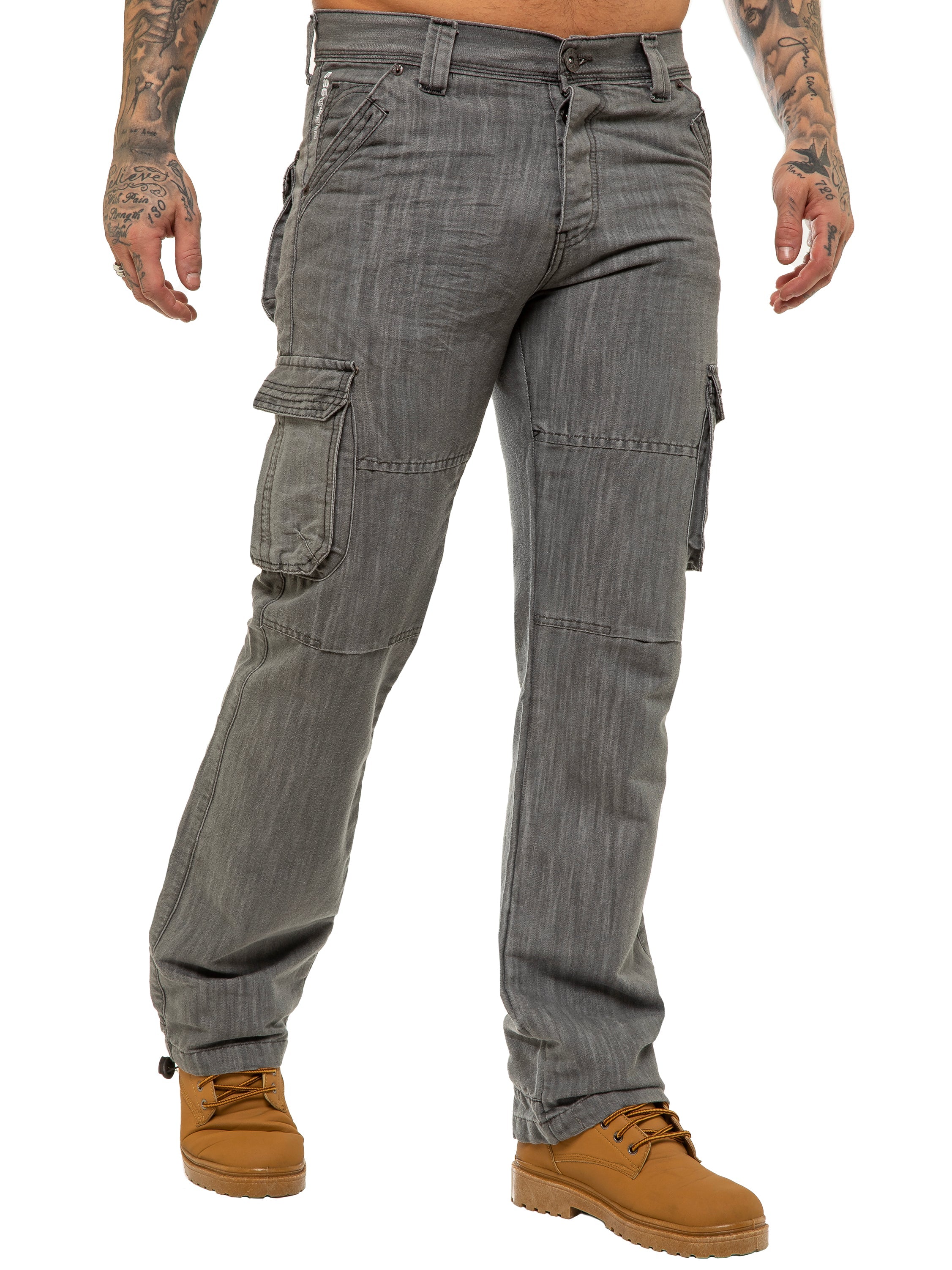 Enzo | Mens Combat Denim Jeans Designer Menswear