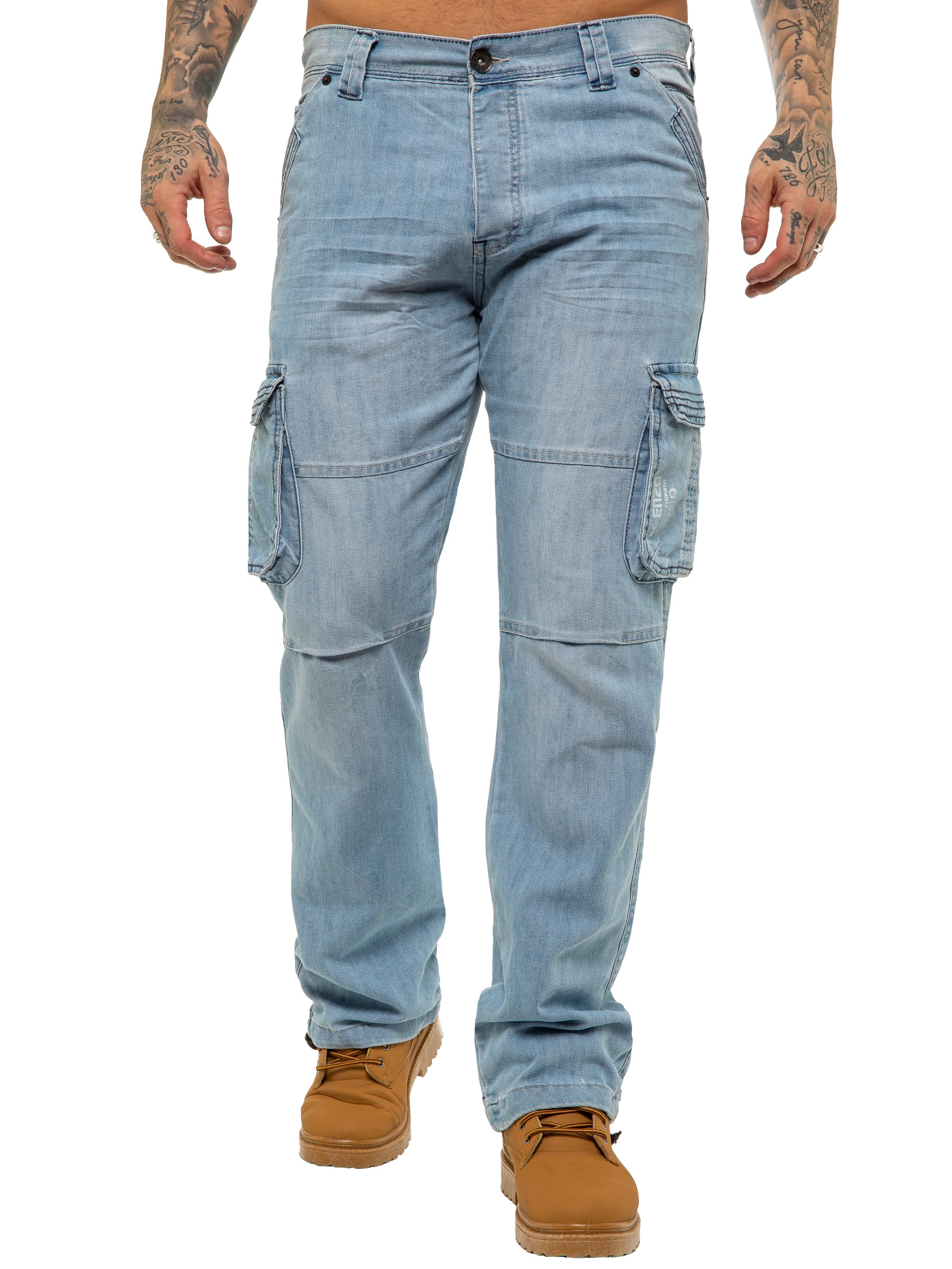 Enzo | Mens Combat Denim Jeans Designer Menswear