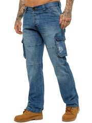 Enzo | Mens Combat Denim Jeans Designer Menswear
