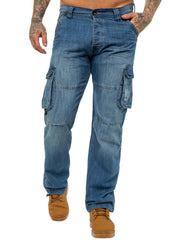 Enzo | Mens Combat Denim Jeans Designer Menswear