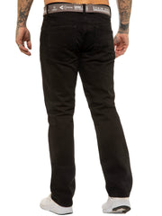 Enzo | Mens Designer Regular Straight Fit Denim Jeans Designer Menswear