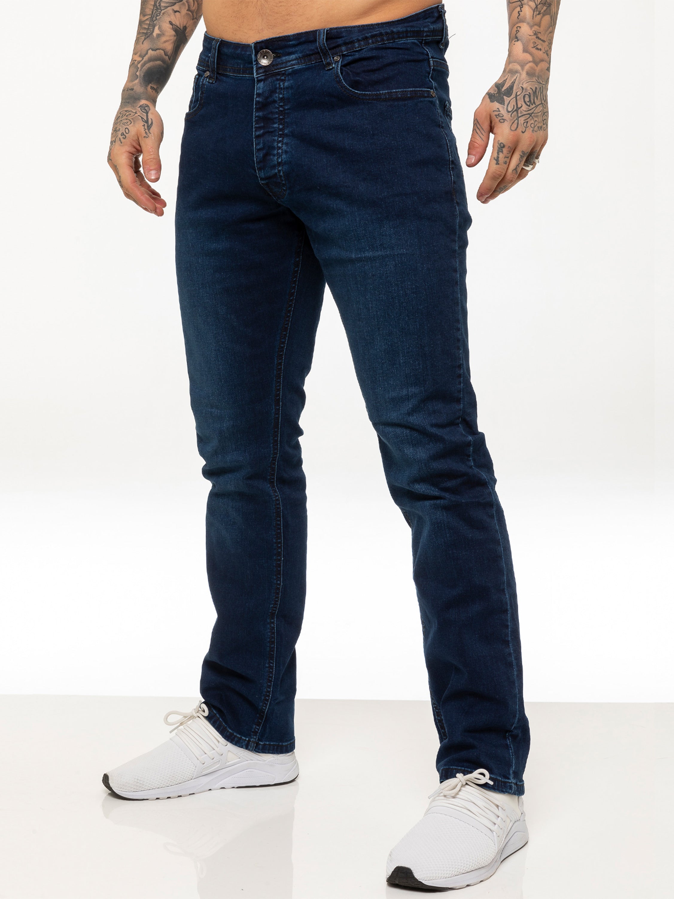 Mens Regular Fit Stretch Denim Jeans | Enzo Designer Menswear