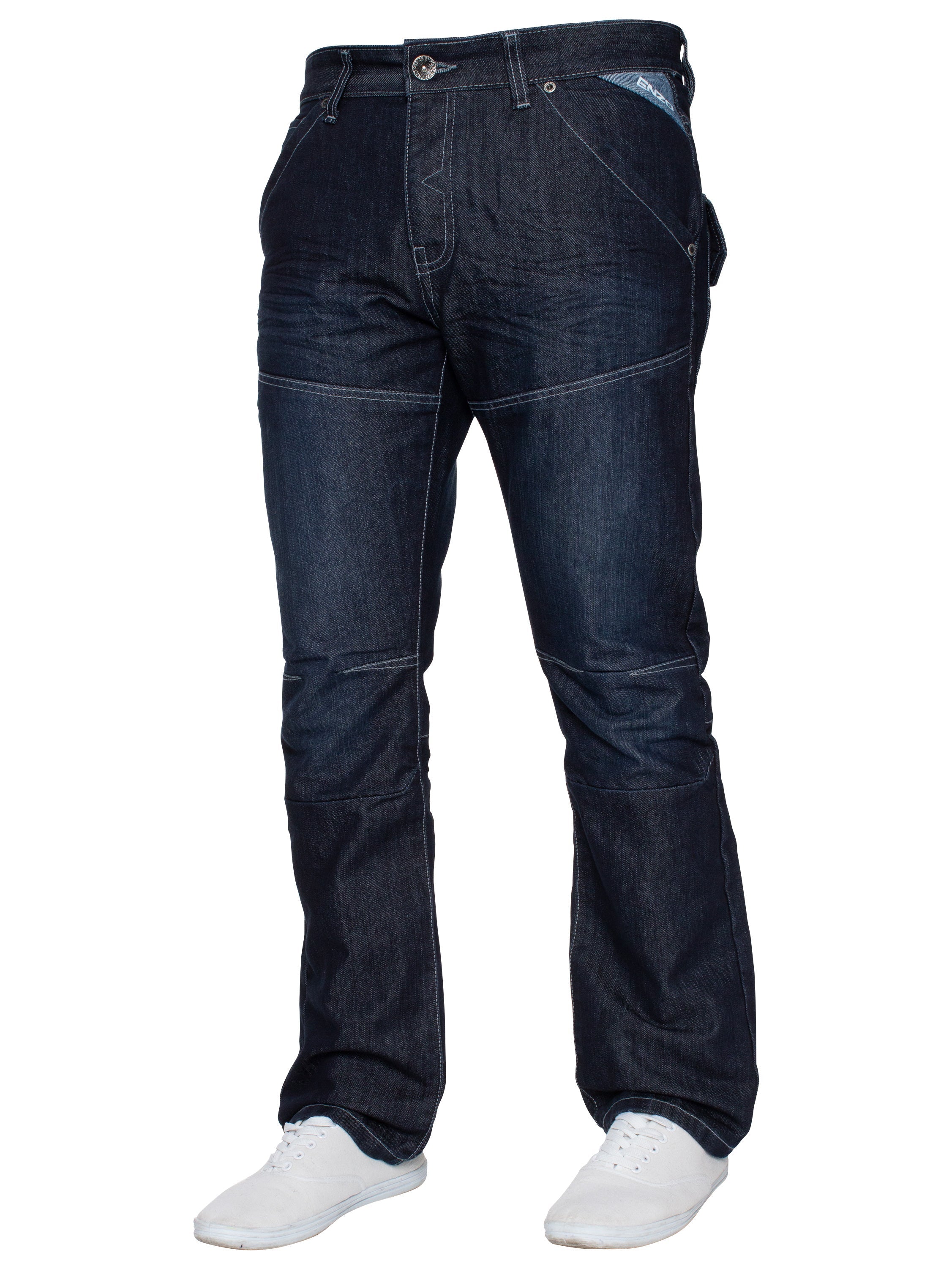 Enzo | Mens Straight Leg Denim Jeans