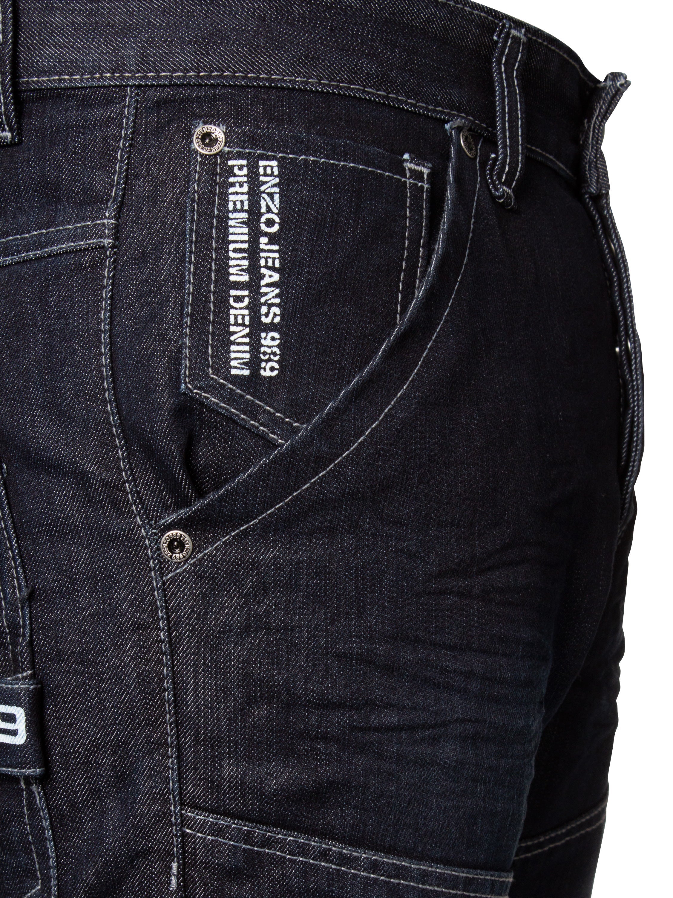 Enzo | Mens Straight Leg Denim Jeans