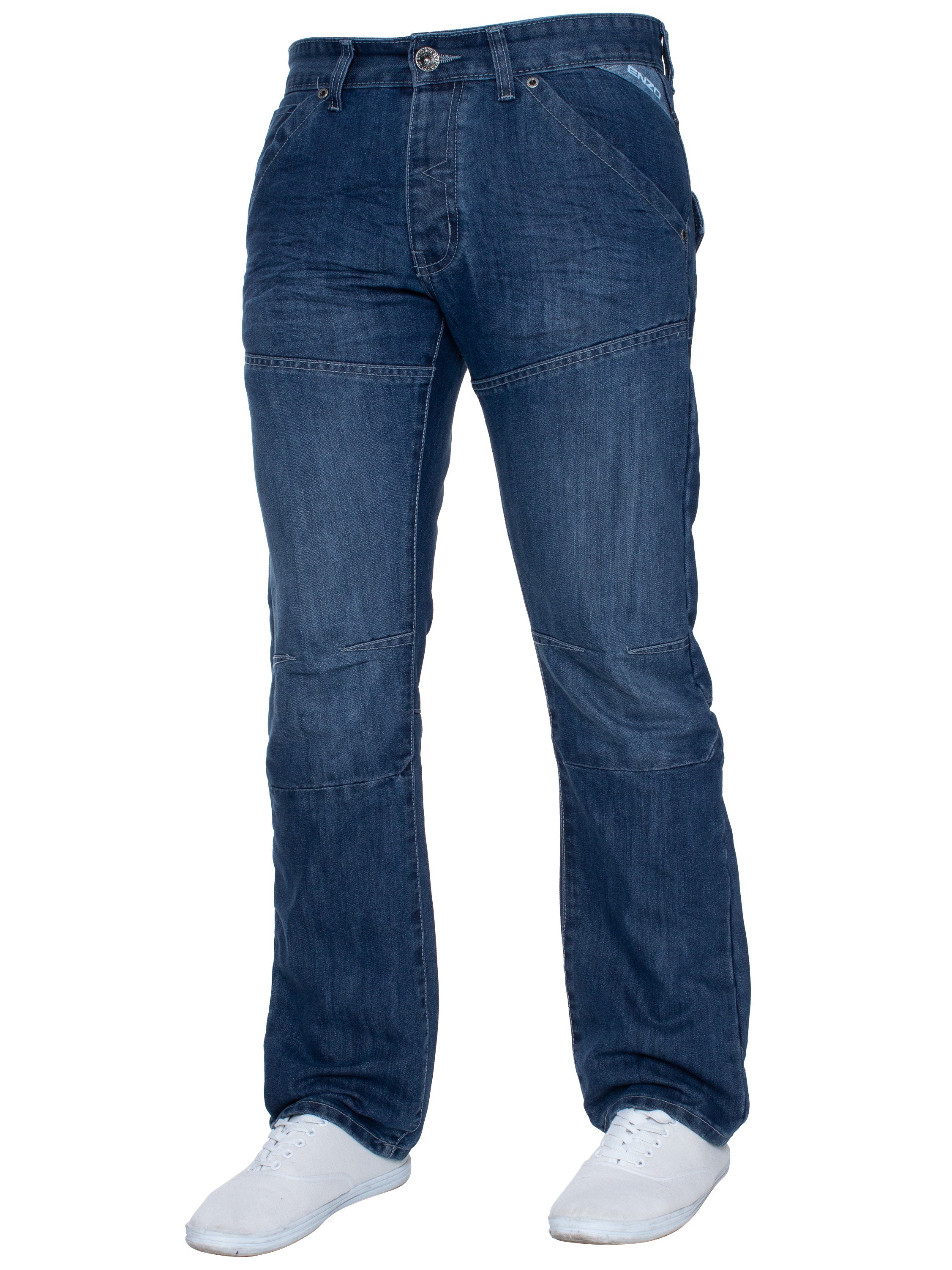 Enzo | Mens Straight Leg Denim Jeans