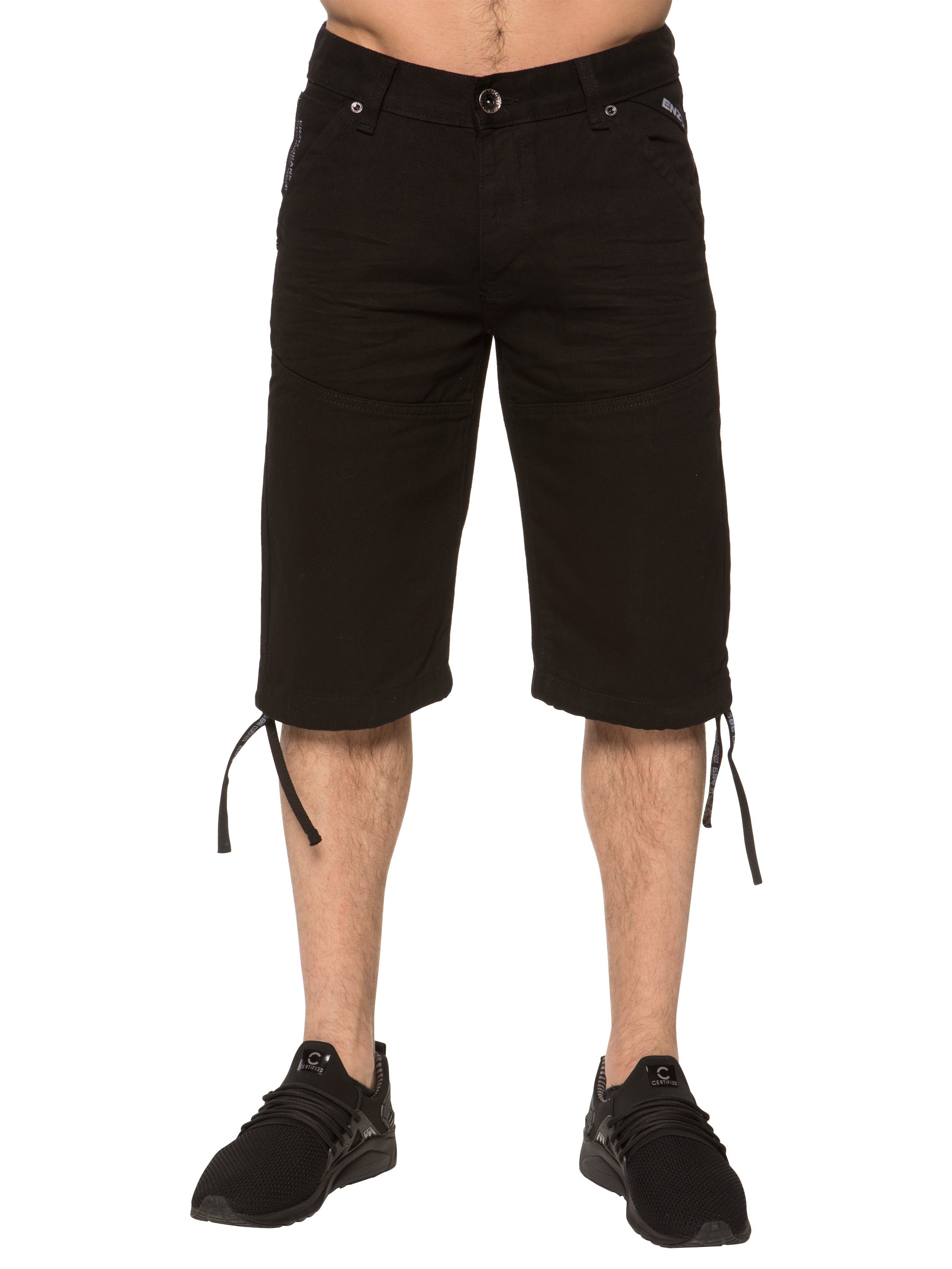 Enzo | Mens Cargo Denim Shorts