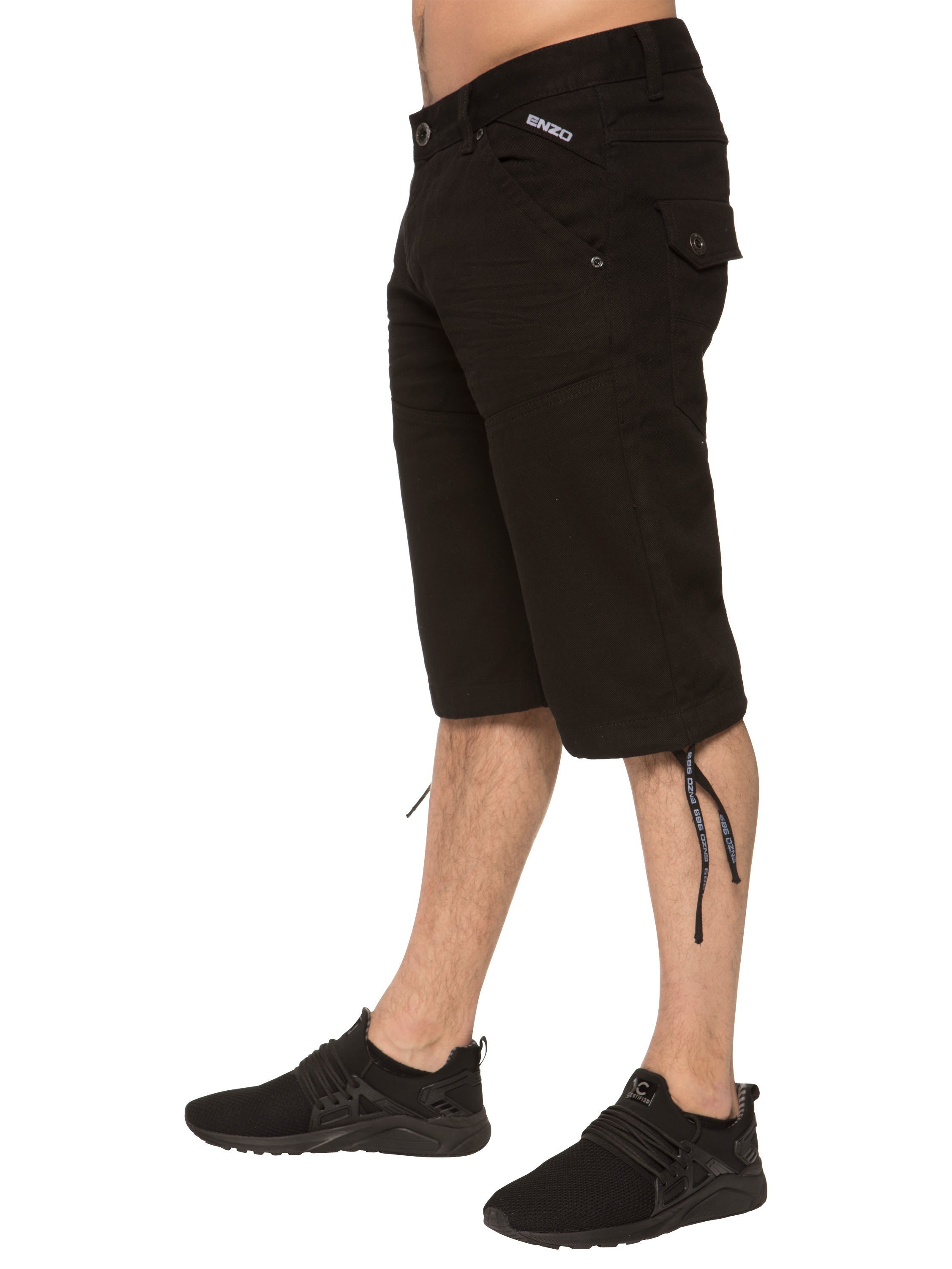Enzo | Mens Cargo Denim Shorts