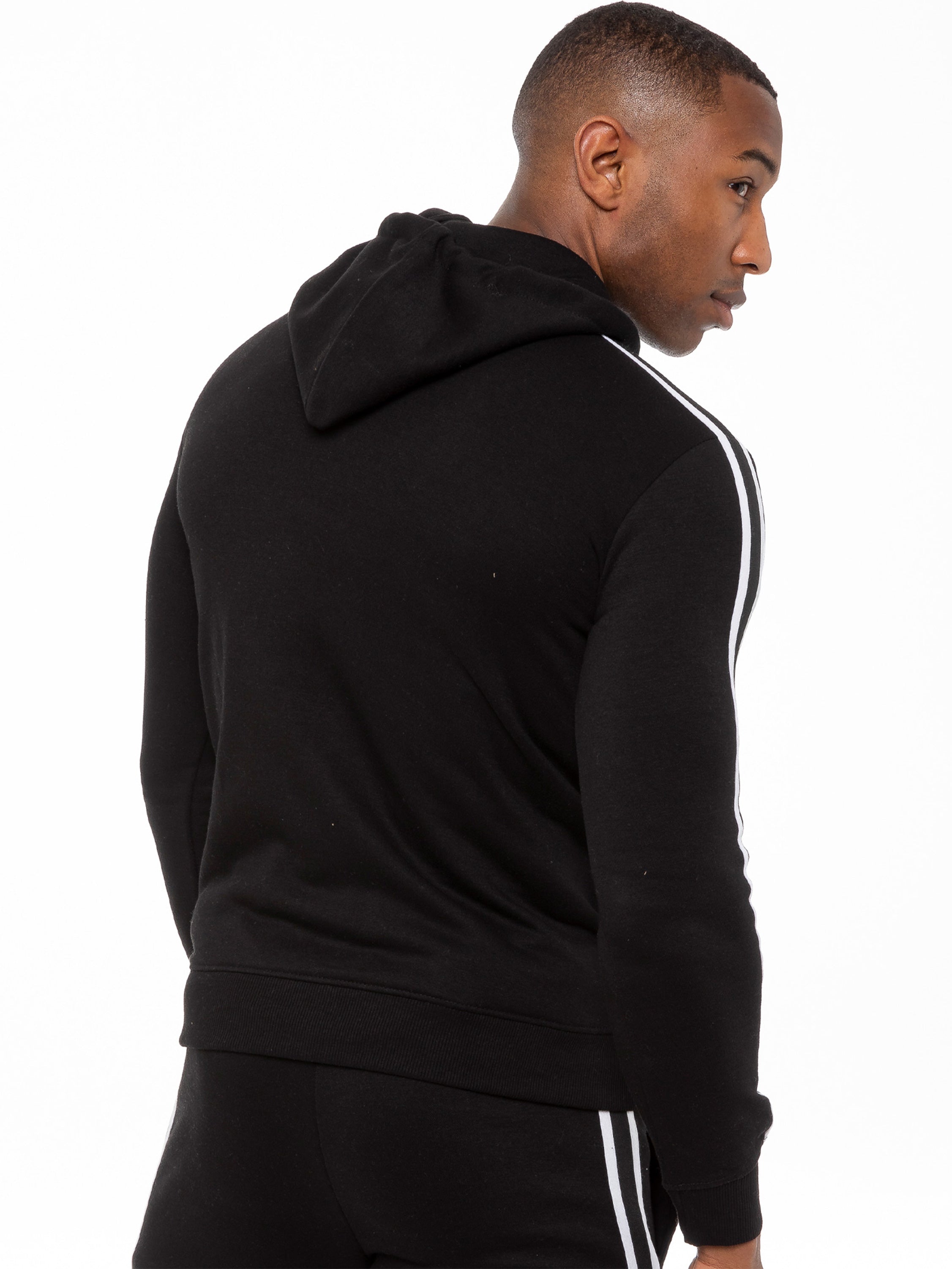 Enzo | Mens Full Zip Up Hoodie Tape Tracksuit Set