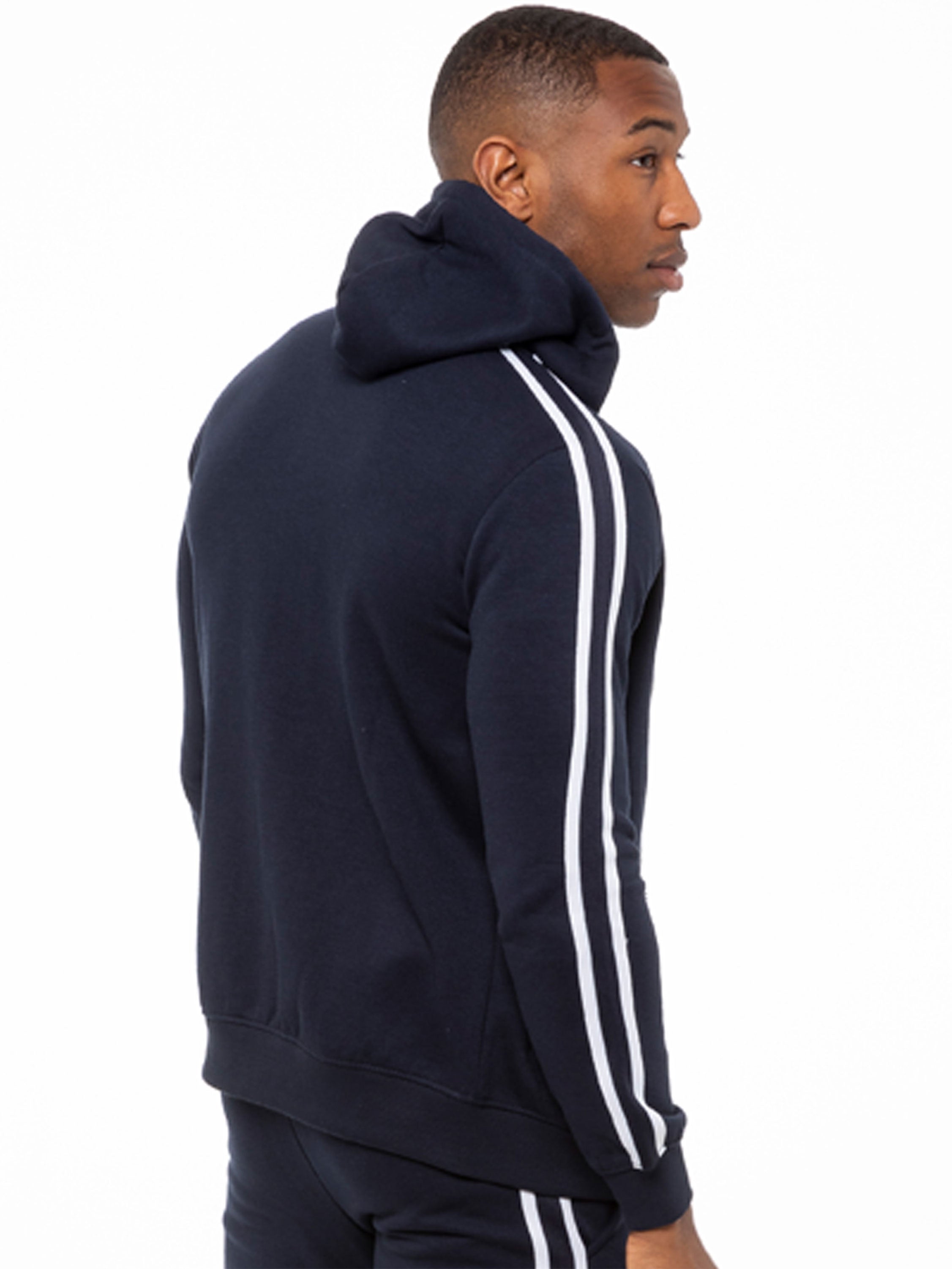 Enzo | Mens Full Zip Up Hoodie Tape Tracksuit Set