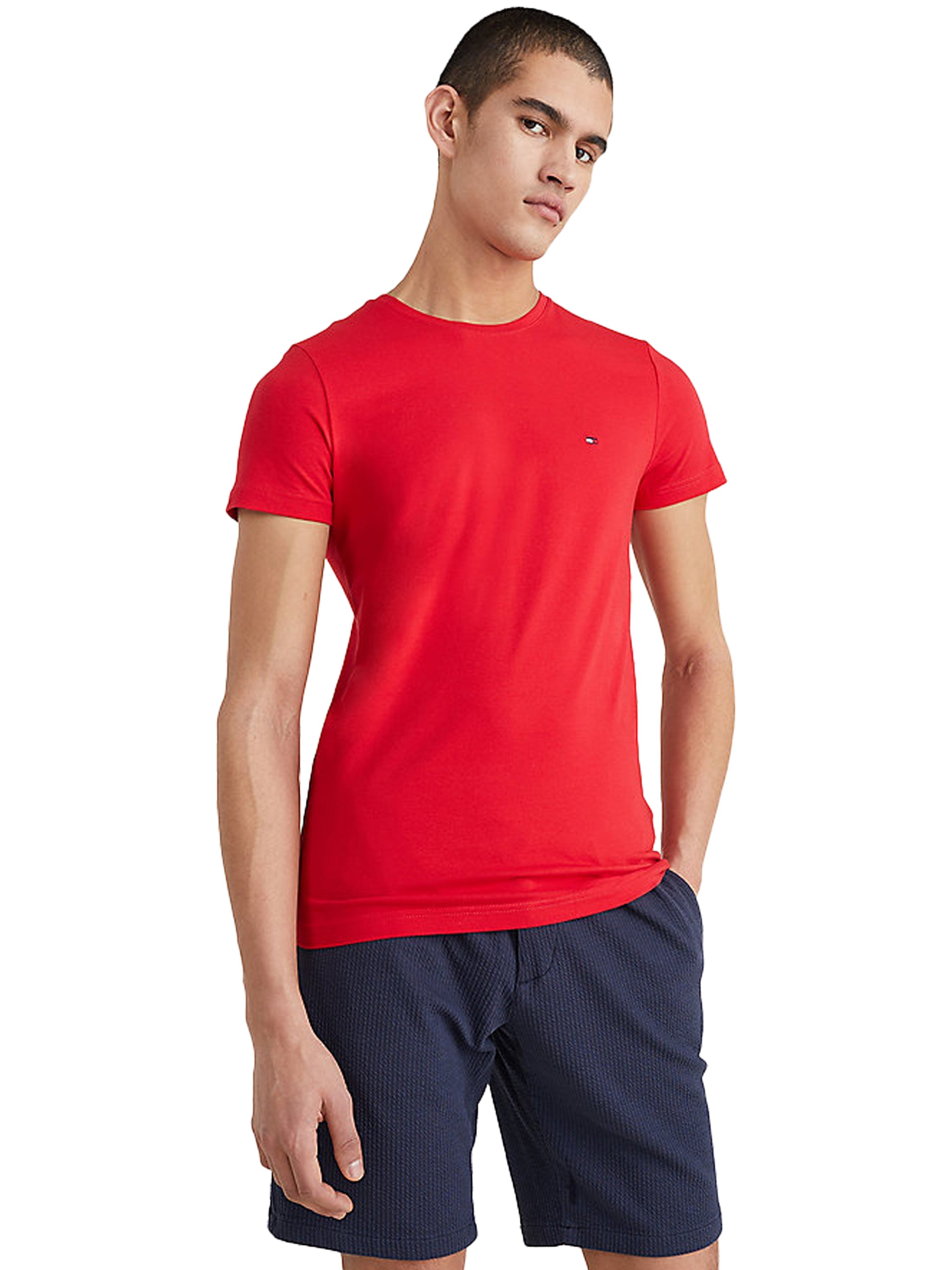 Tommy Hilfiger Mens T Shirt Core Slim Fit Crew Neck T-Shirt
