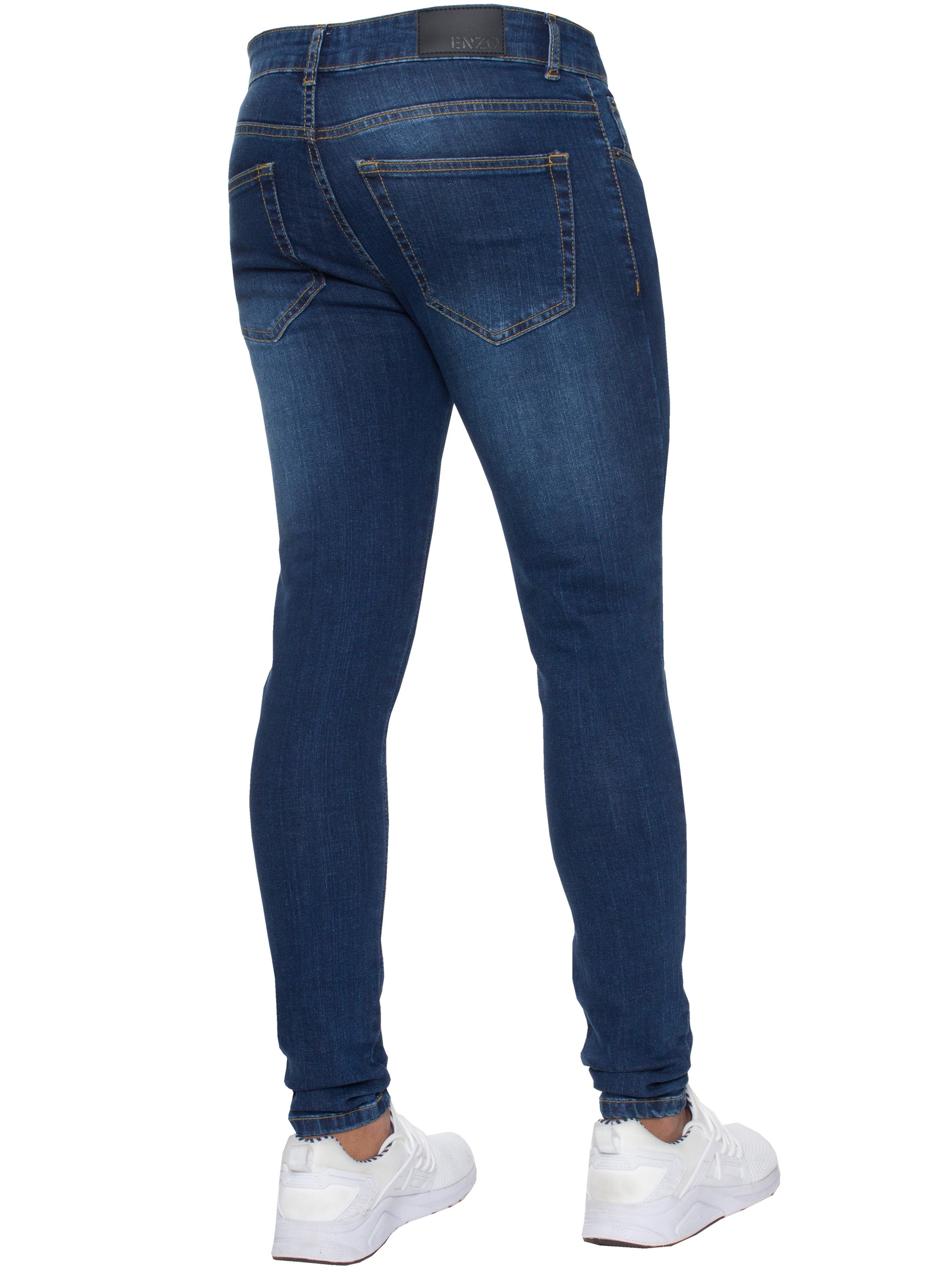 Mens Designer Stretch Skinny Fit Jeans | Enzo Designer Menswear