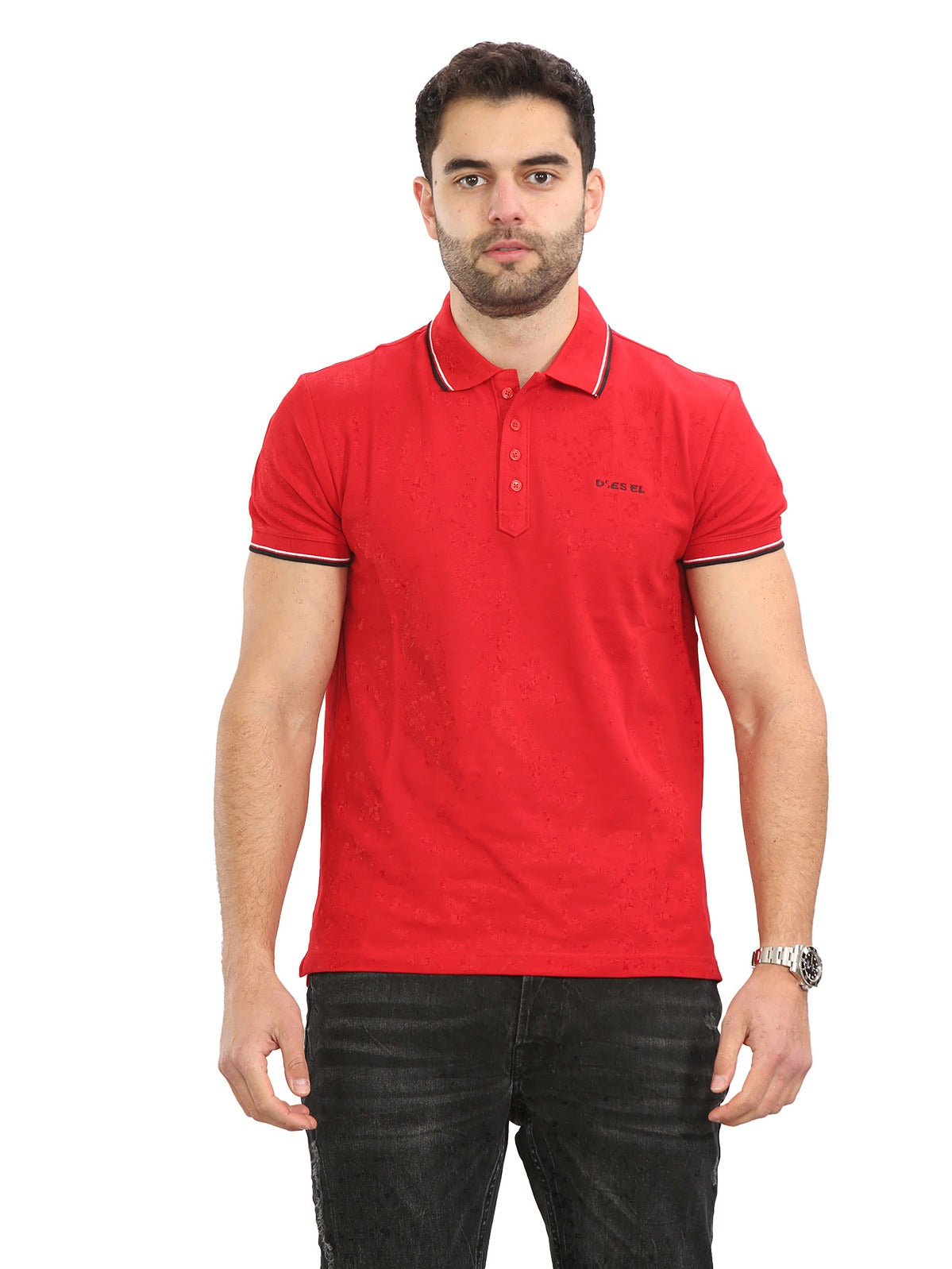 Diesel Mens Short Sleeve Polos | T-Randy Broken