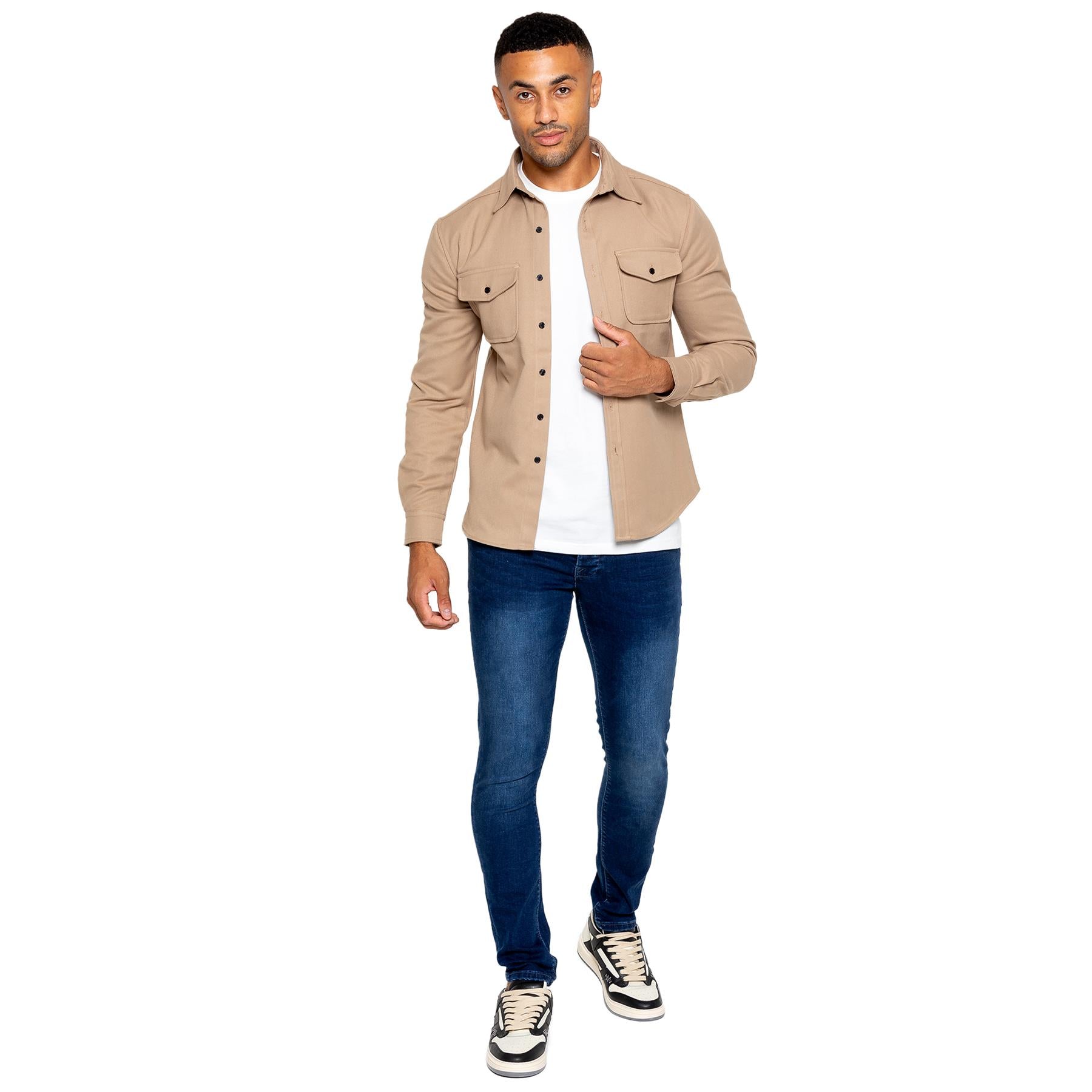 Enzo | Mens Oversized Textured Overshirt