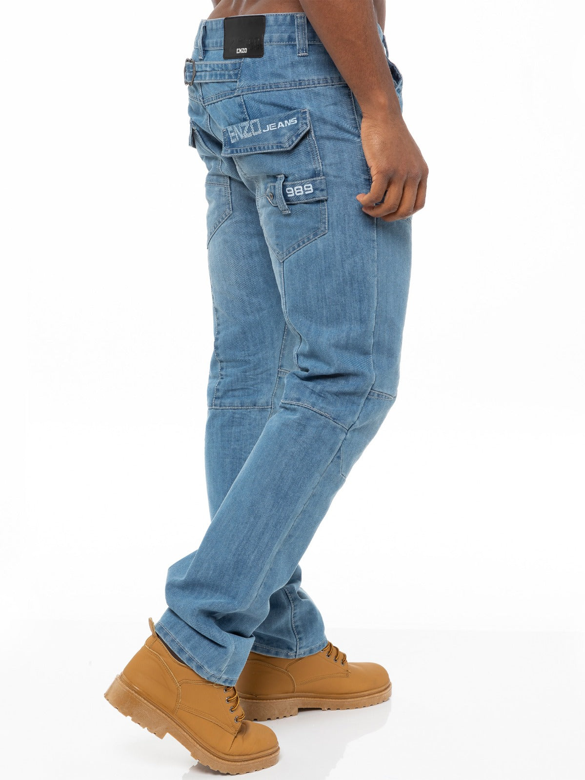 Enzo | Mens Straight Fit Denim Jeans Designer Menswear