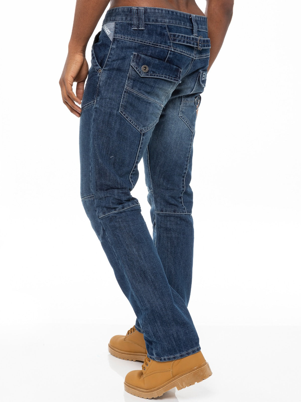 Enzo | Mens Straight Fit Denim Jeans Designer Menswear