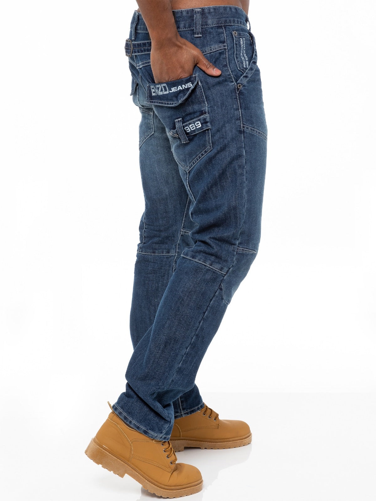 Enzo | Mens Straight Fit Denim Jeans Designer Menswear