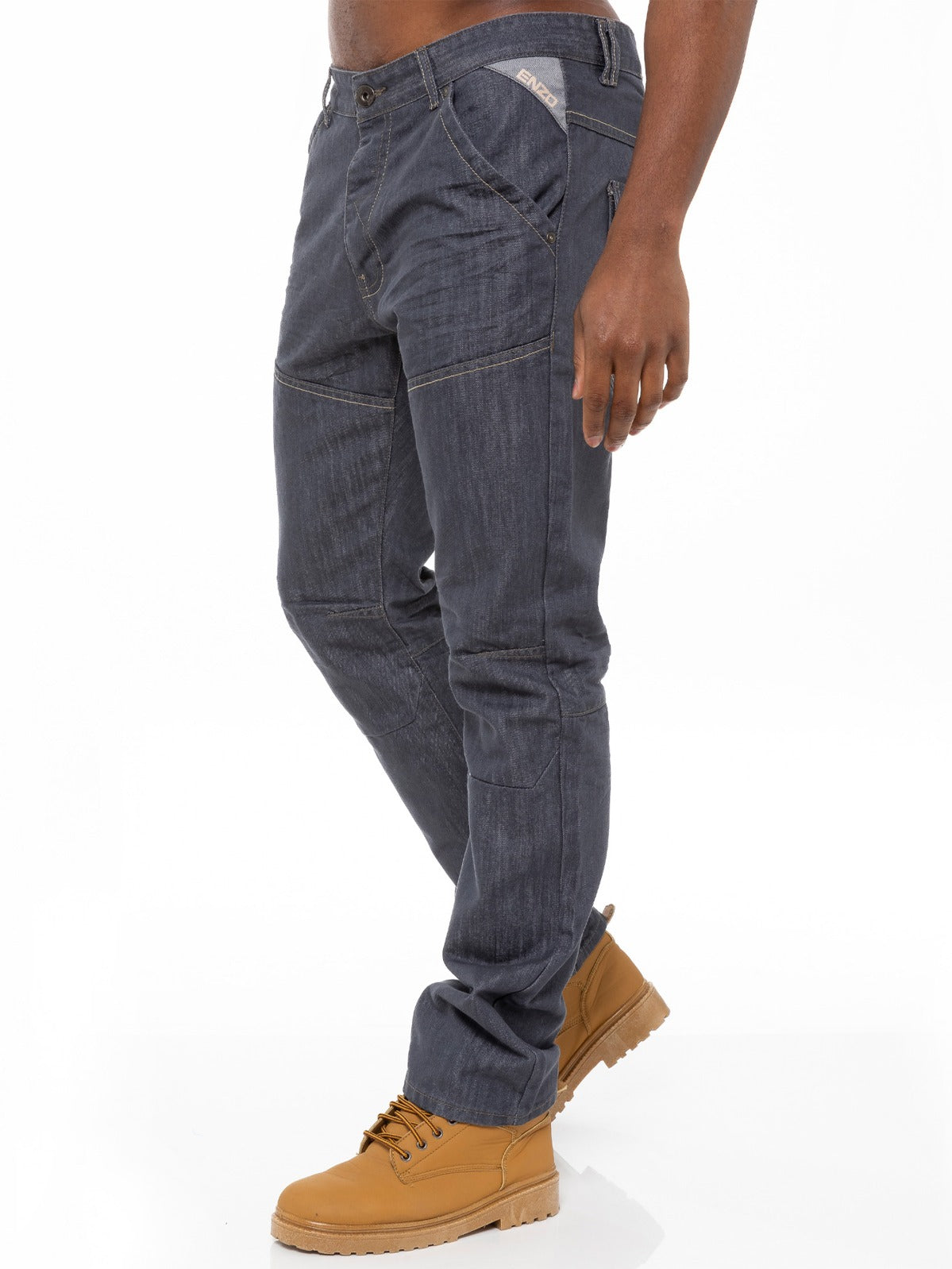 Enzo | Mens Straight Fit Denim Jeans Designer Menswear
